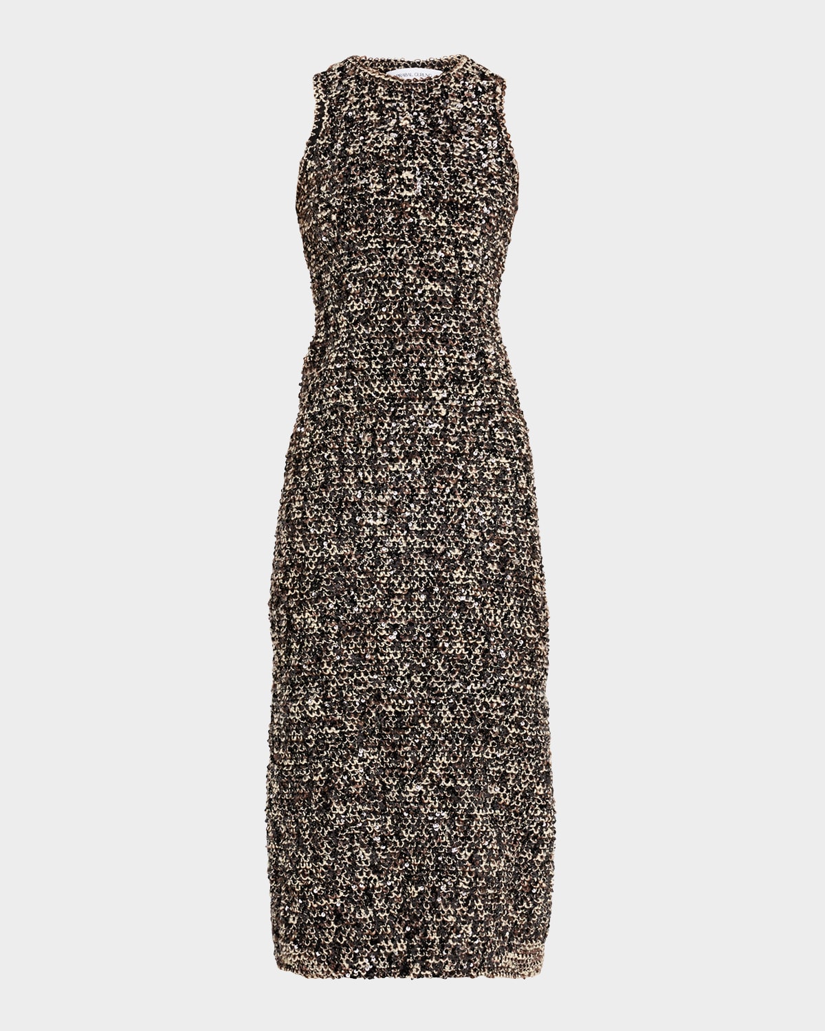 Atelier Prabal Gurung Paillette Boucle Sleeveless Tube Dress In Multi