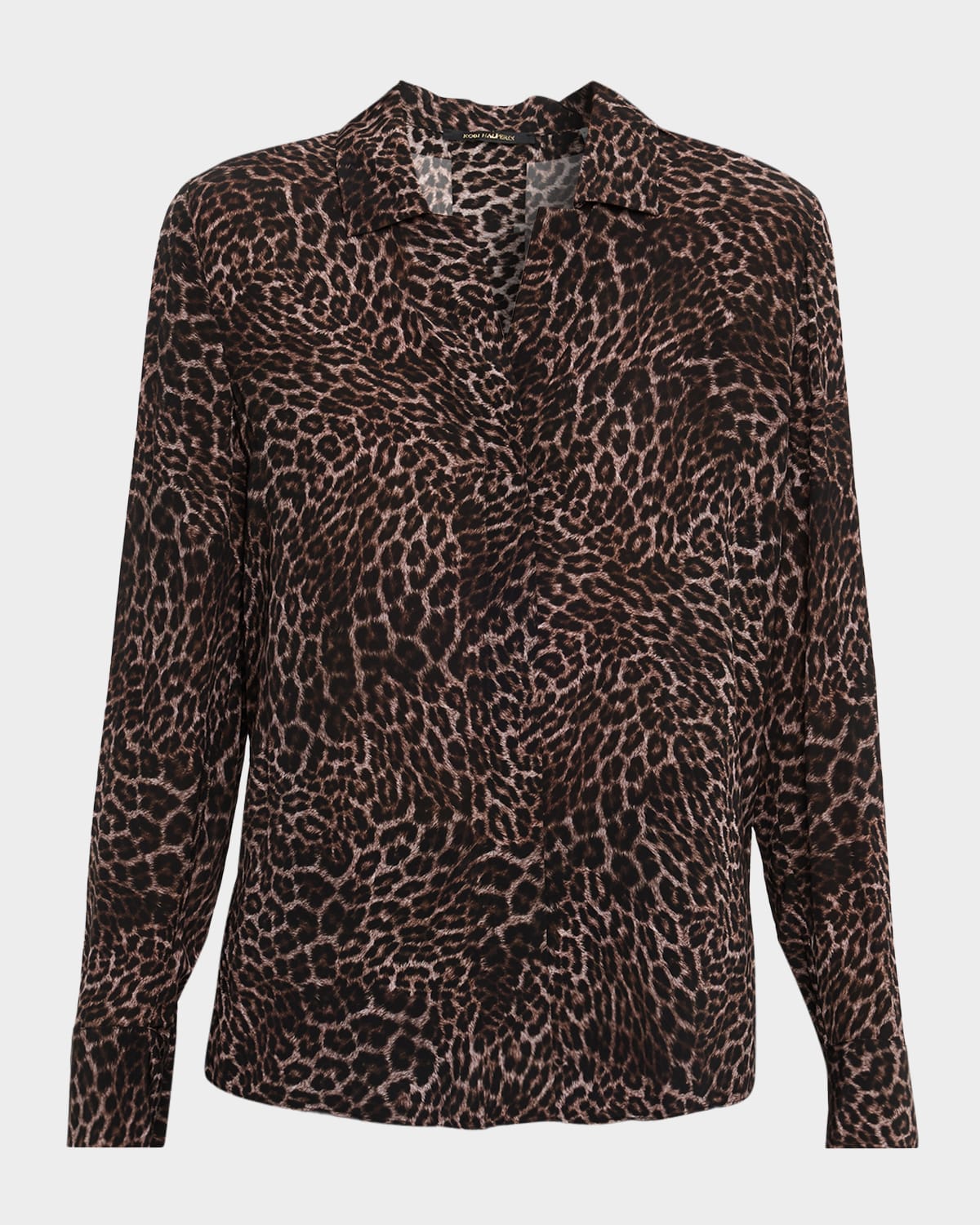 Kobi Halperin Gavin Leopard-print Viscose Blouse In Brown