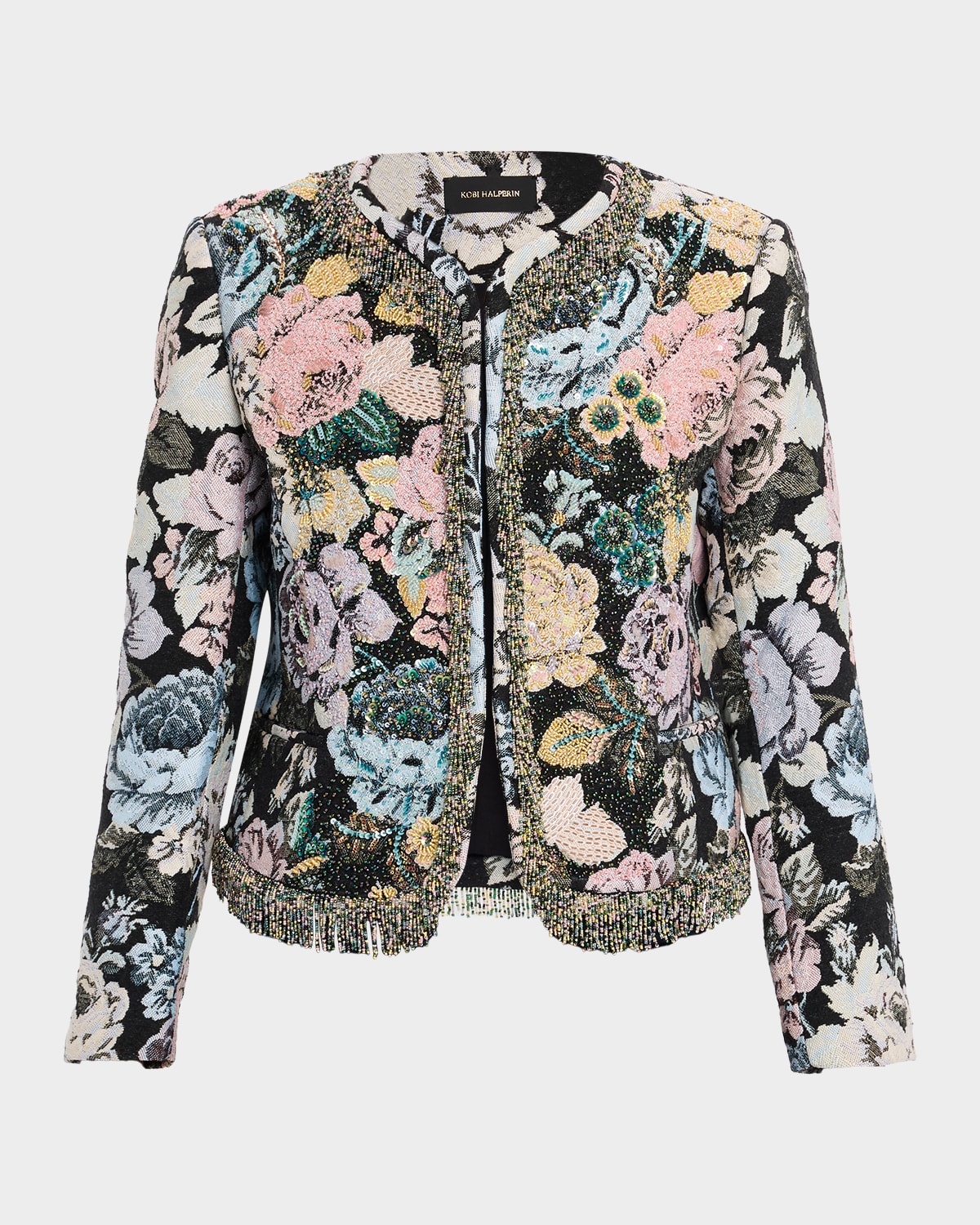 Kobi Halperin Anaya Beaded Floral Jacquard Jacket