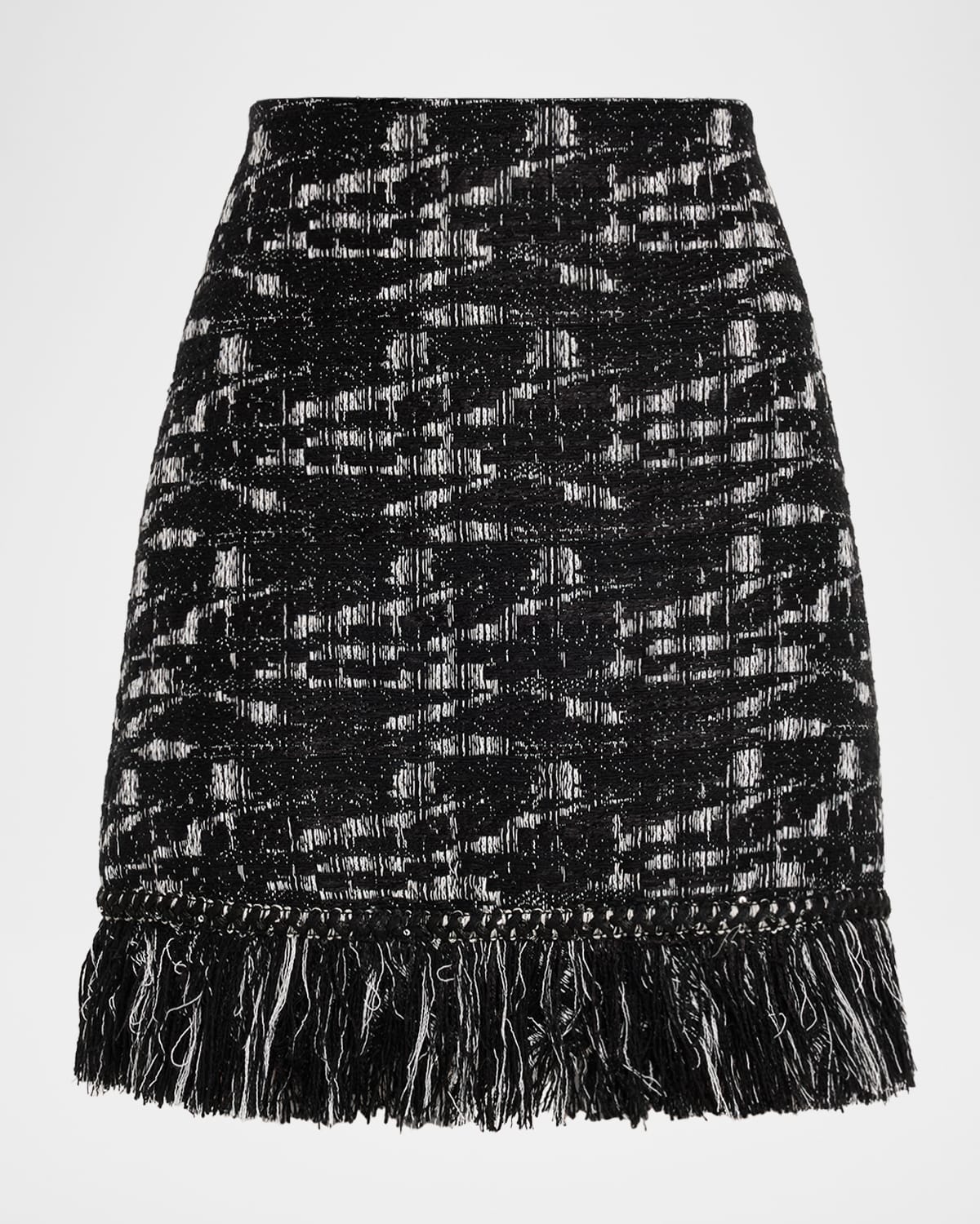 Kobi Halperin Khan Fringe-hem Melange Mini Skirt In Multi