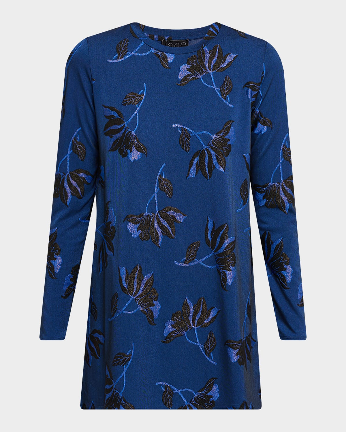 Johnny Was Jenna Crewneck Metallic Floral Tunic