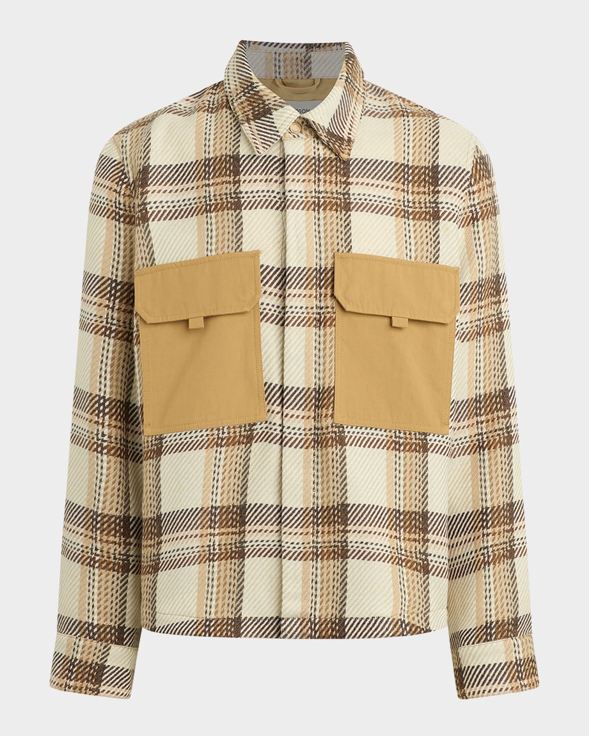 Hudson Plaid Flap Pocket Button Shirt In Multi