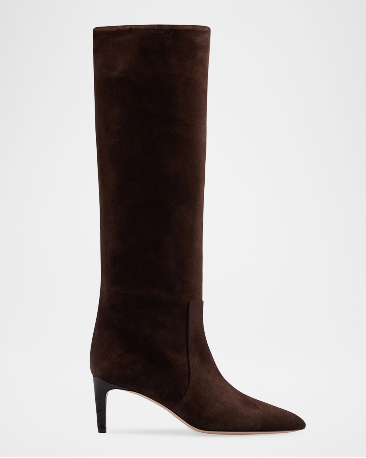 Suede Stiletto Knee-High Boots