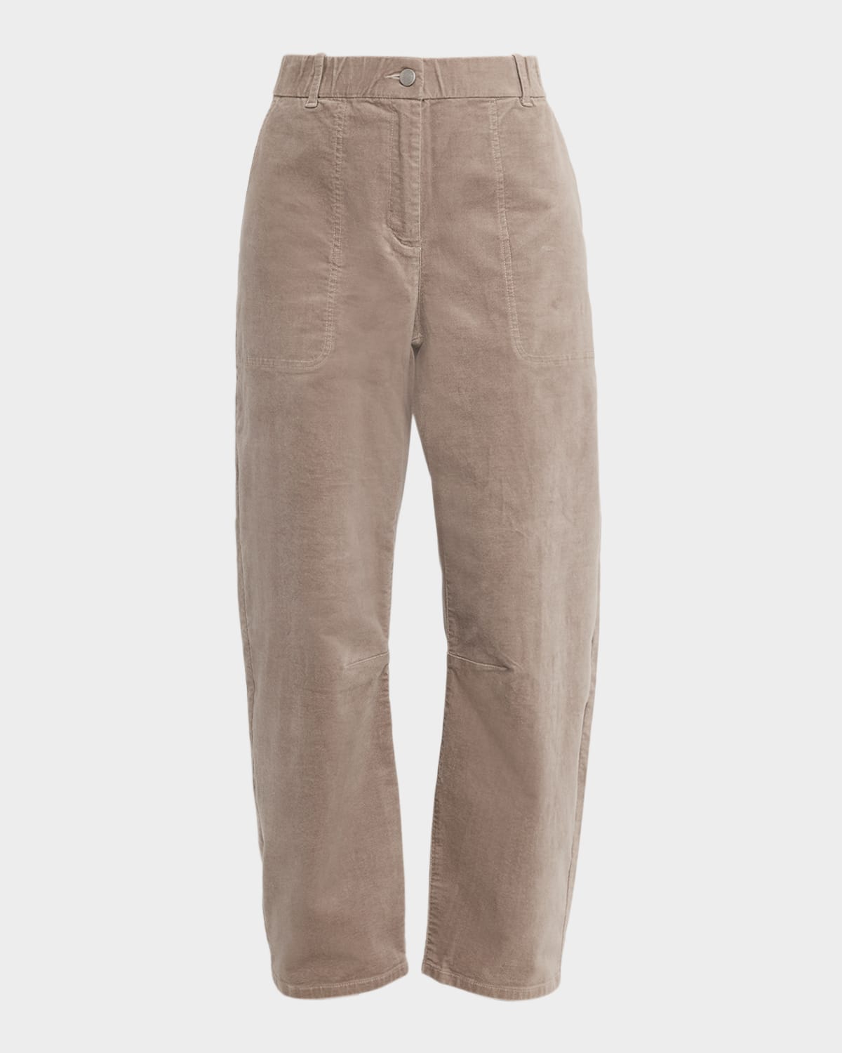 Eileen Fisher Brushed Stretch Organic Cotton Barrel Pants