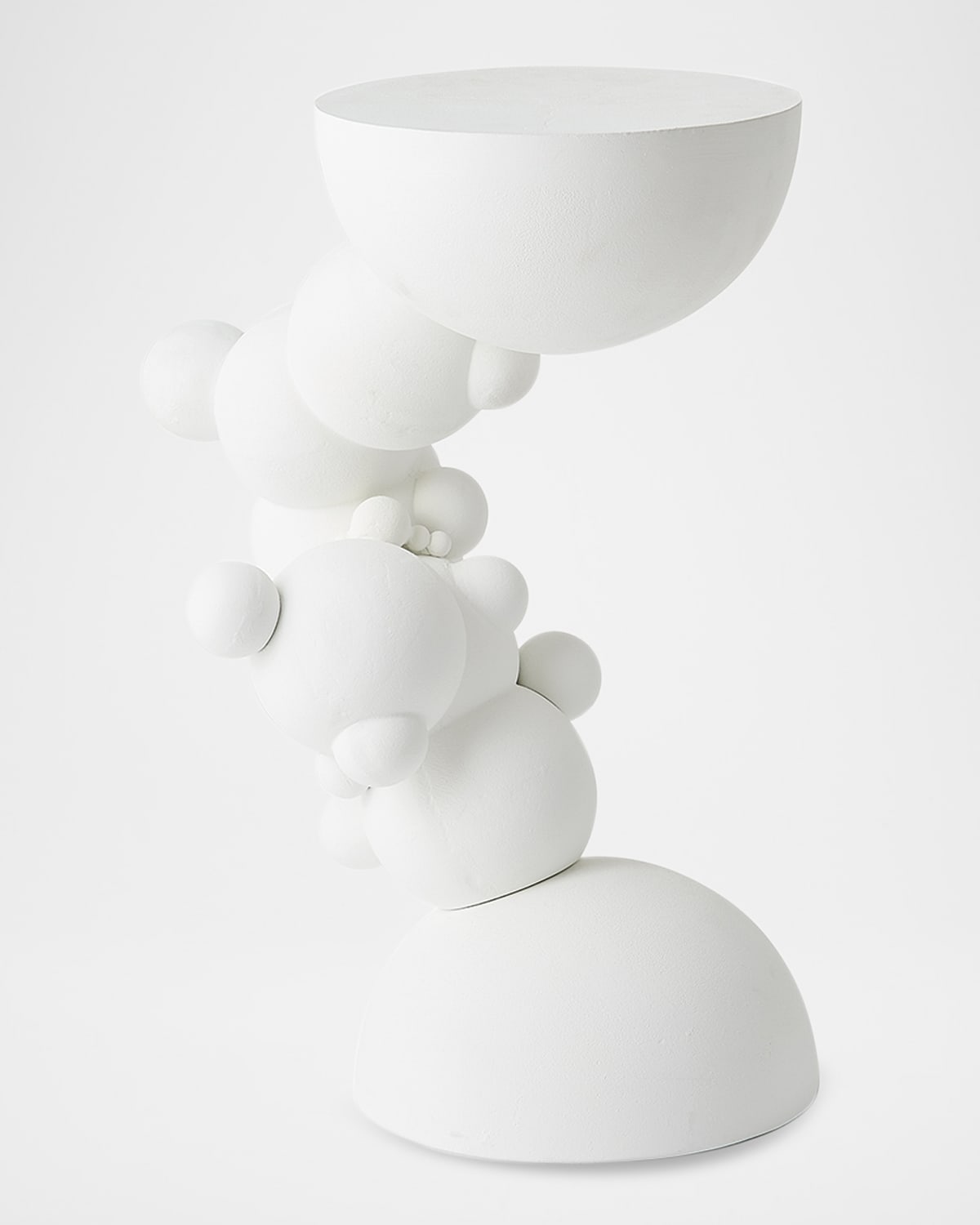 Global Views Bubbles Side Table In White