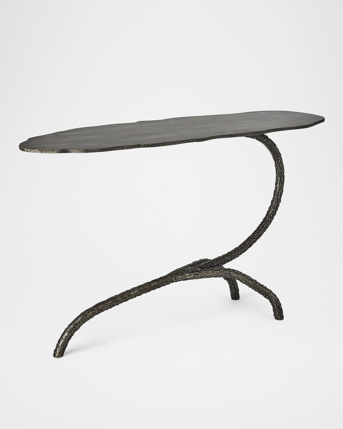 Global Views Forest Blossom Cantilever Side Table In Black