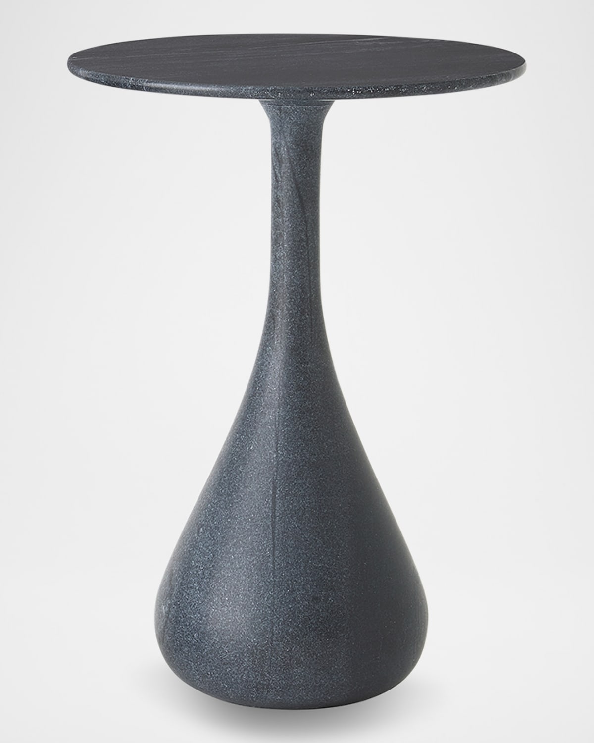 Global Views Dea Large Accent Table, Black Marble In Black