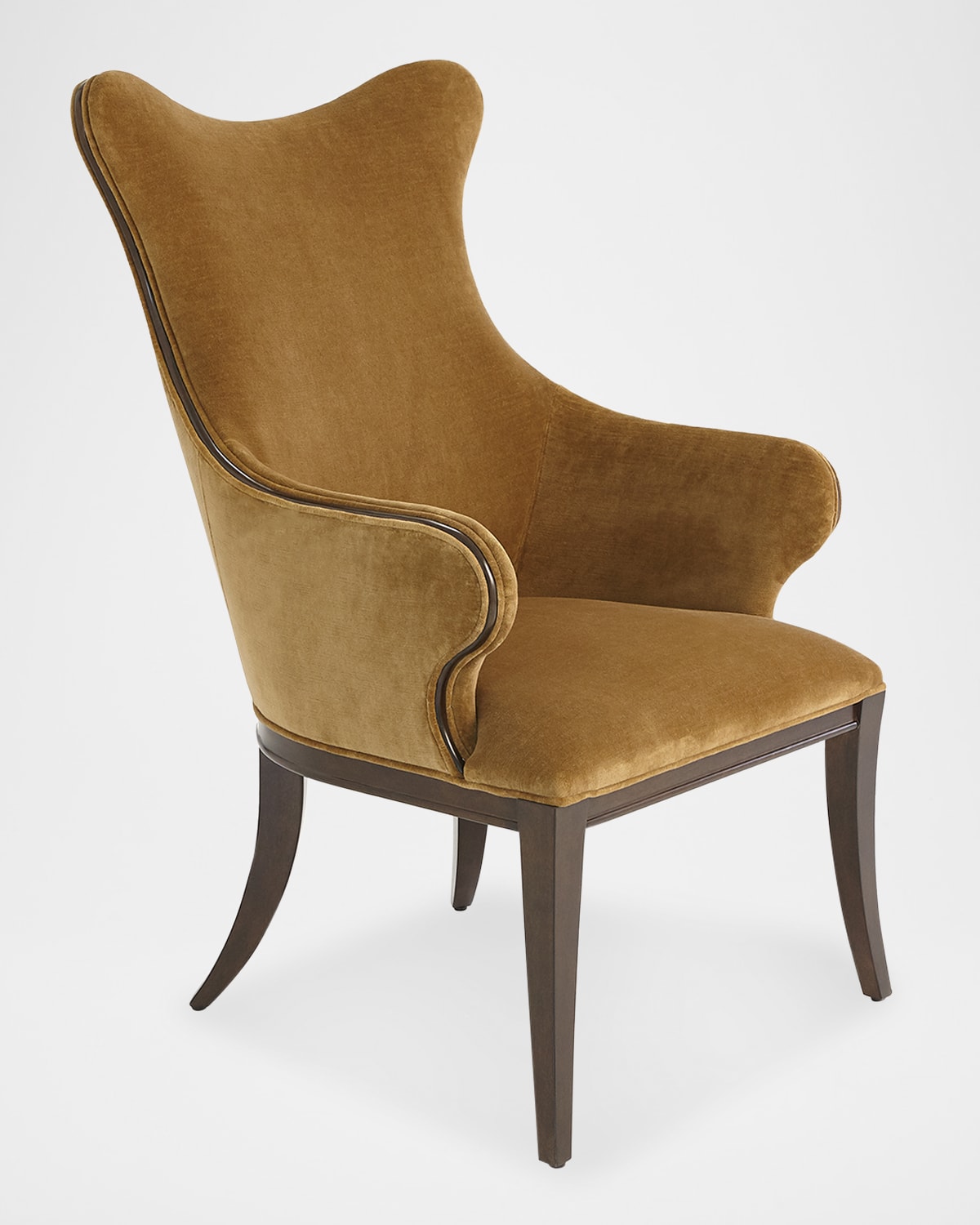 Global Views Evelyn Toast Velvet Chair In Brown