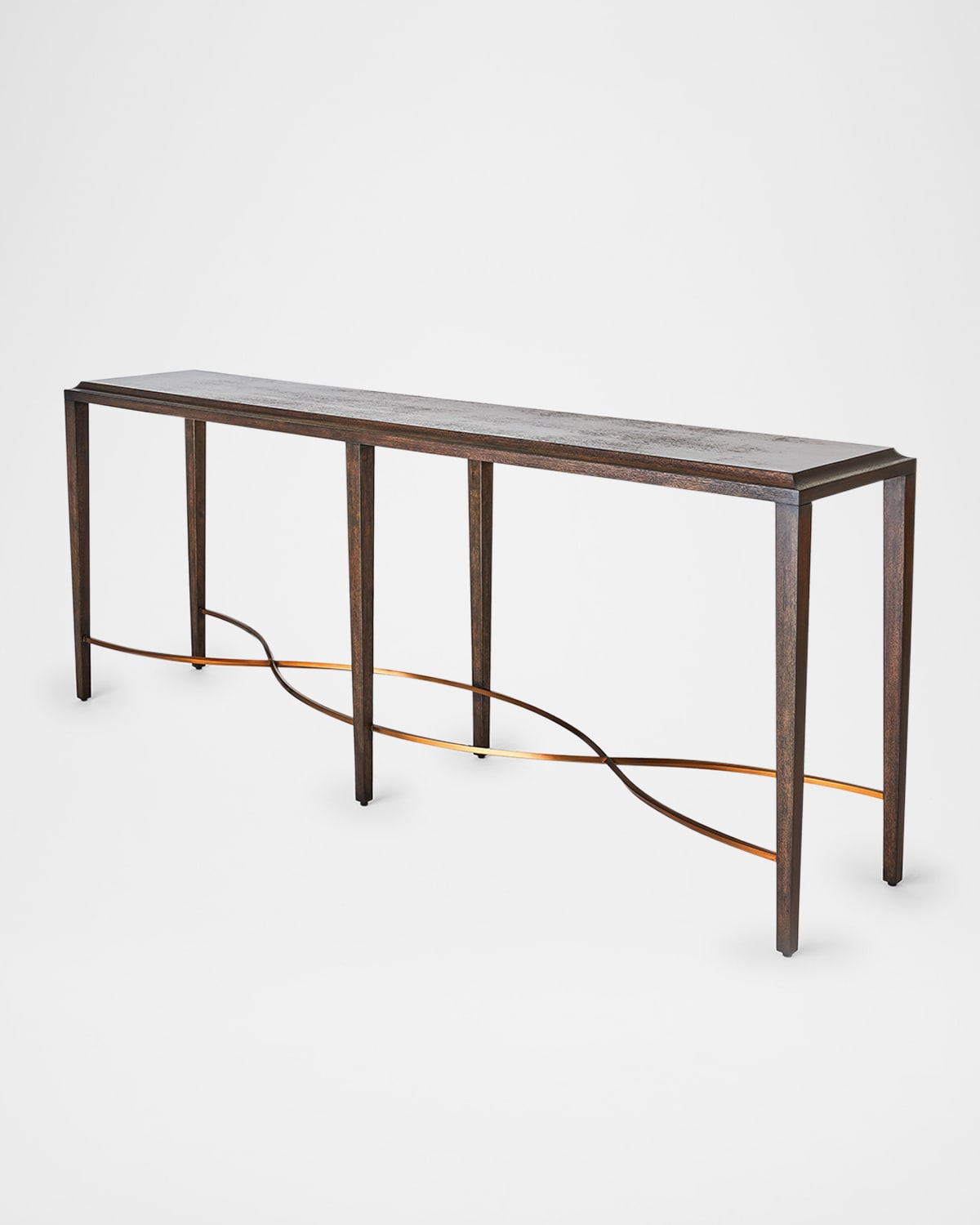 Global Views Twisted Rail Console Table In Brown