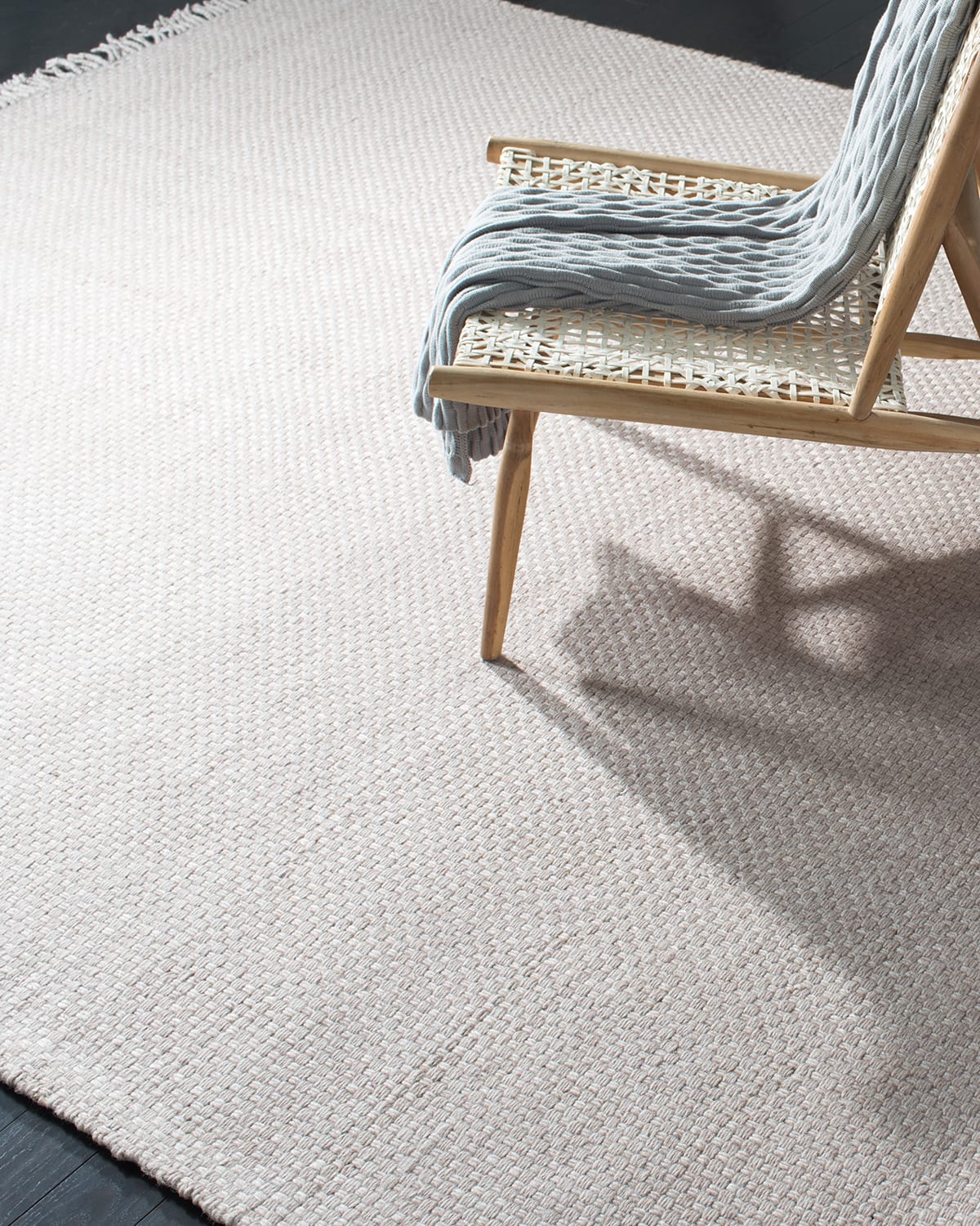 Ralph Lauren Amalie Pewter Flat-weave Rug, 6' X 9' In Gray