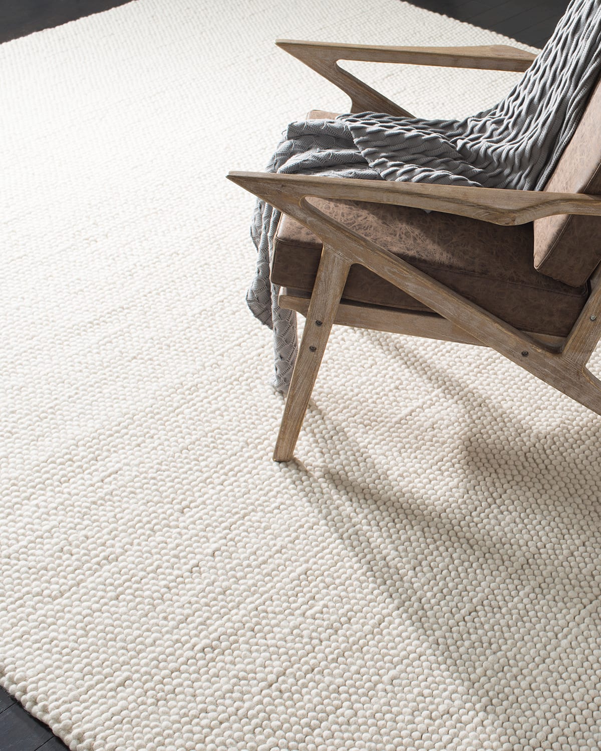 Ralph Lauren Carisbrooke Cream Hand-woven Rug, 3' X 5' In White