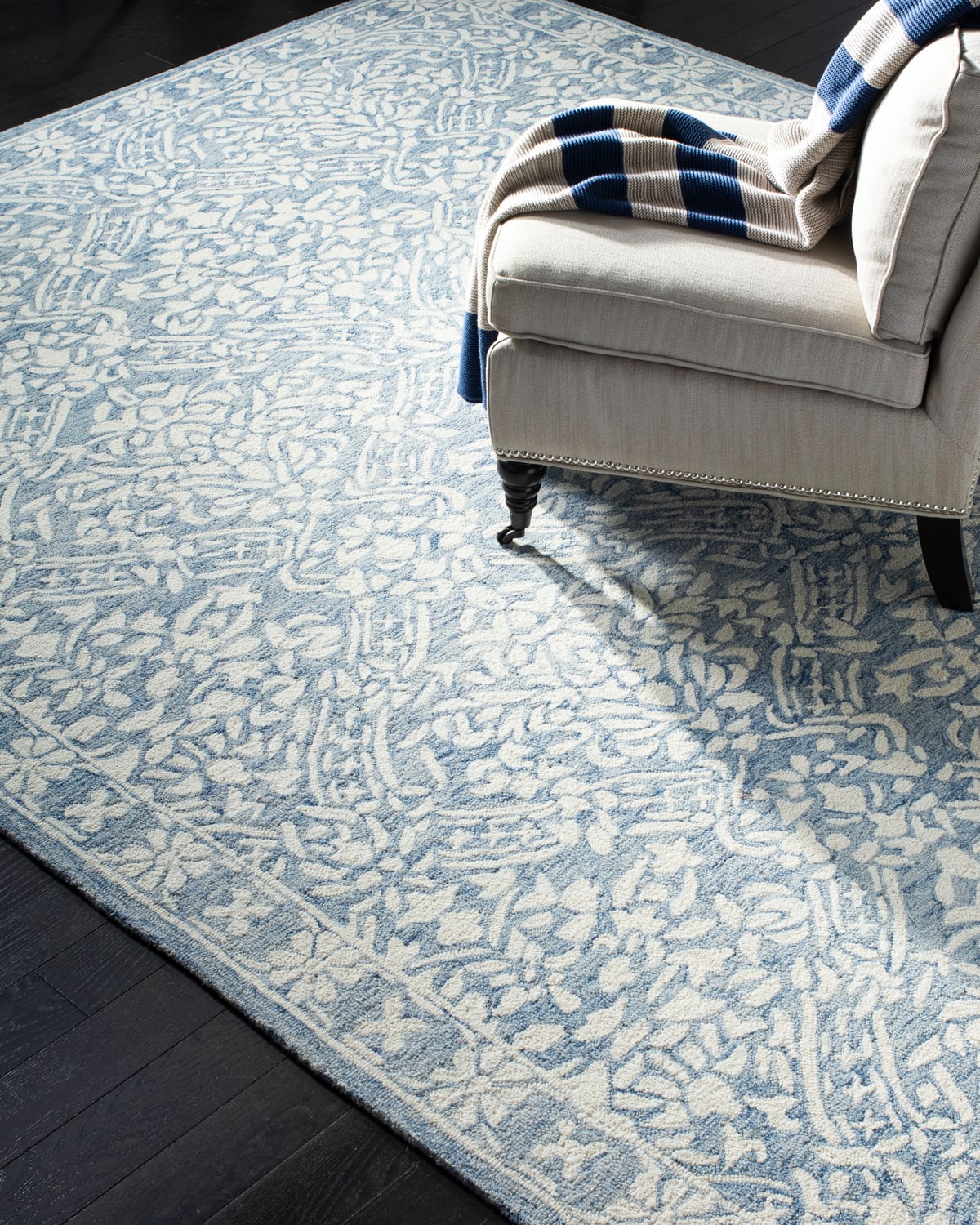 Ralph Lauren Oliver Hand-tufted Rug, 8' X 10' In Blue