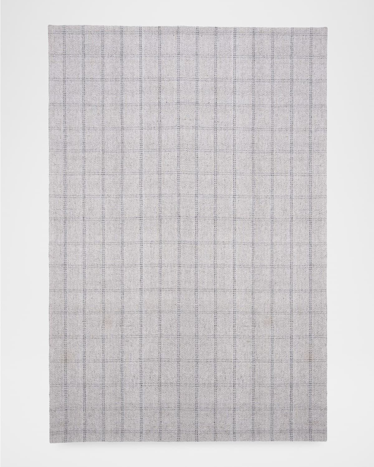 Ralph Lauren Tamworth Check Hand-woven Rug, 11' X 15' In Gray