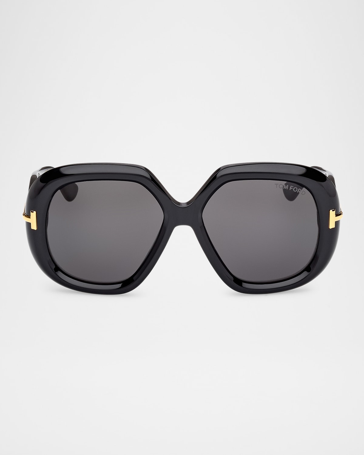 Tom Ford Icon Acetate Geometric Sunglasses In Black