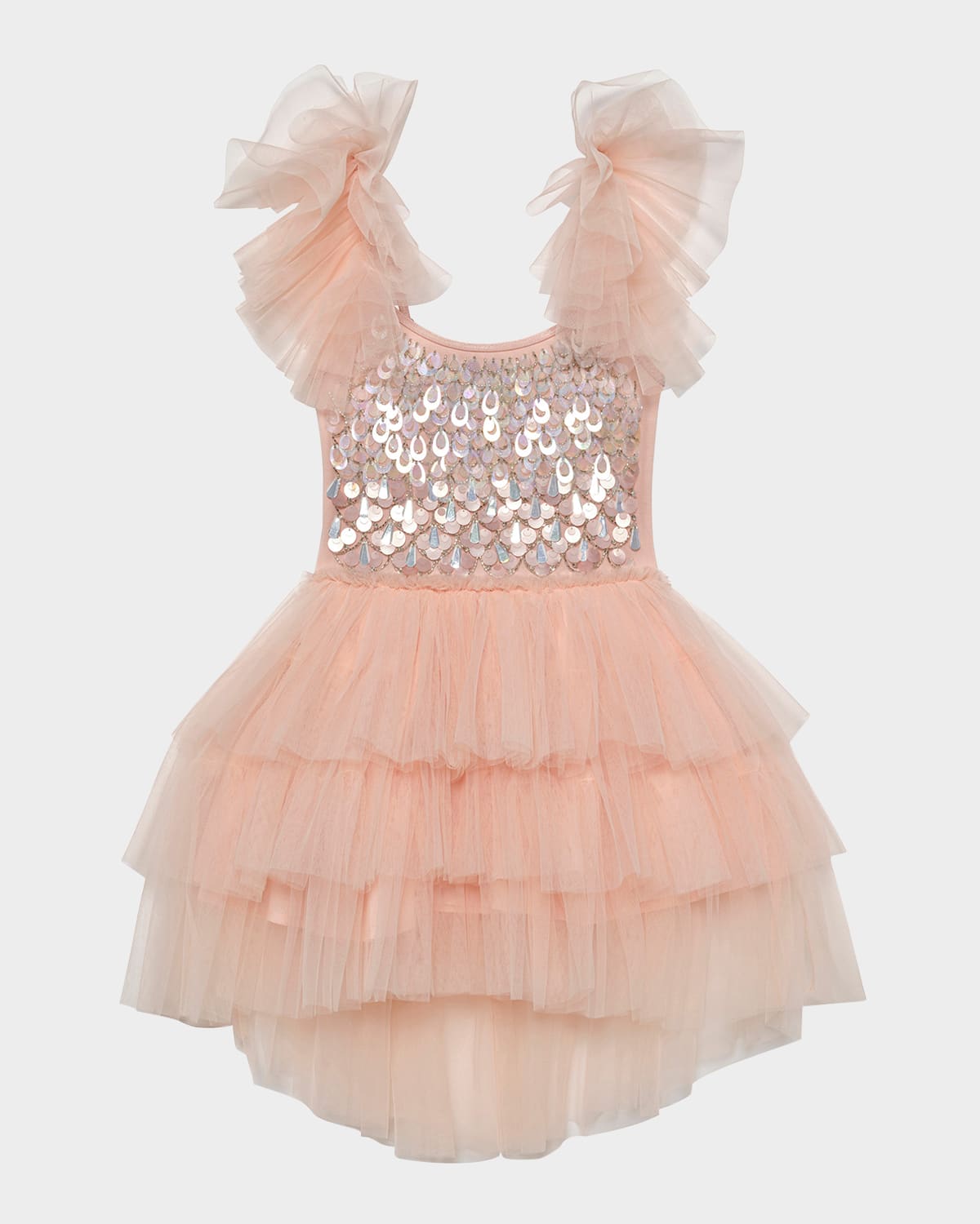 Tutu Du Monde Ruffle-detail Tulle Dress In Pink