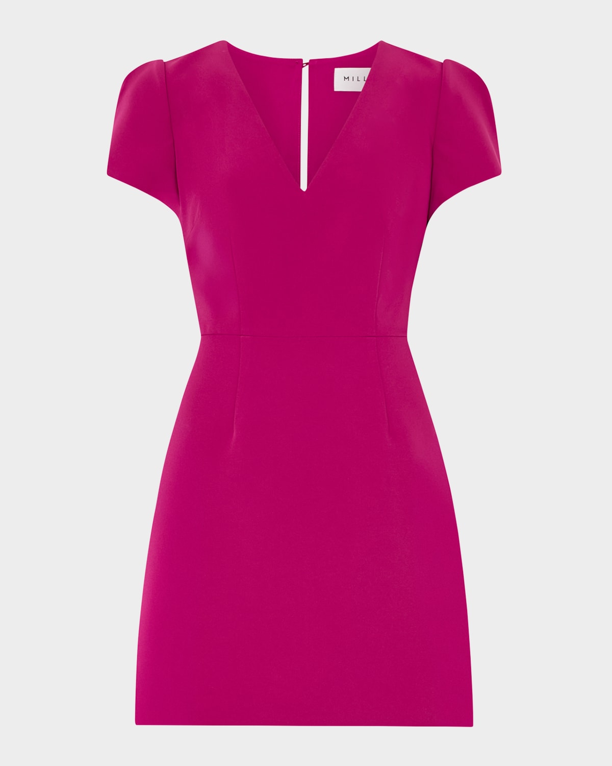Milly Atalie A-line Cady Mini Dress In Pink
