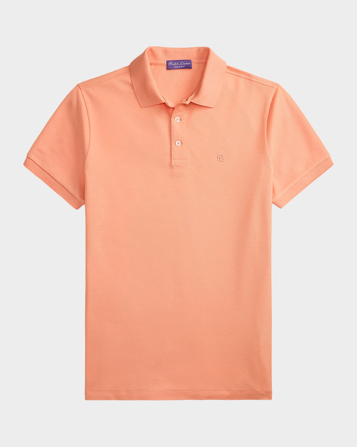 Ralph Lauren Men's Double-mercerized Pique Monogram Polo Shirt In Orange