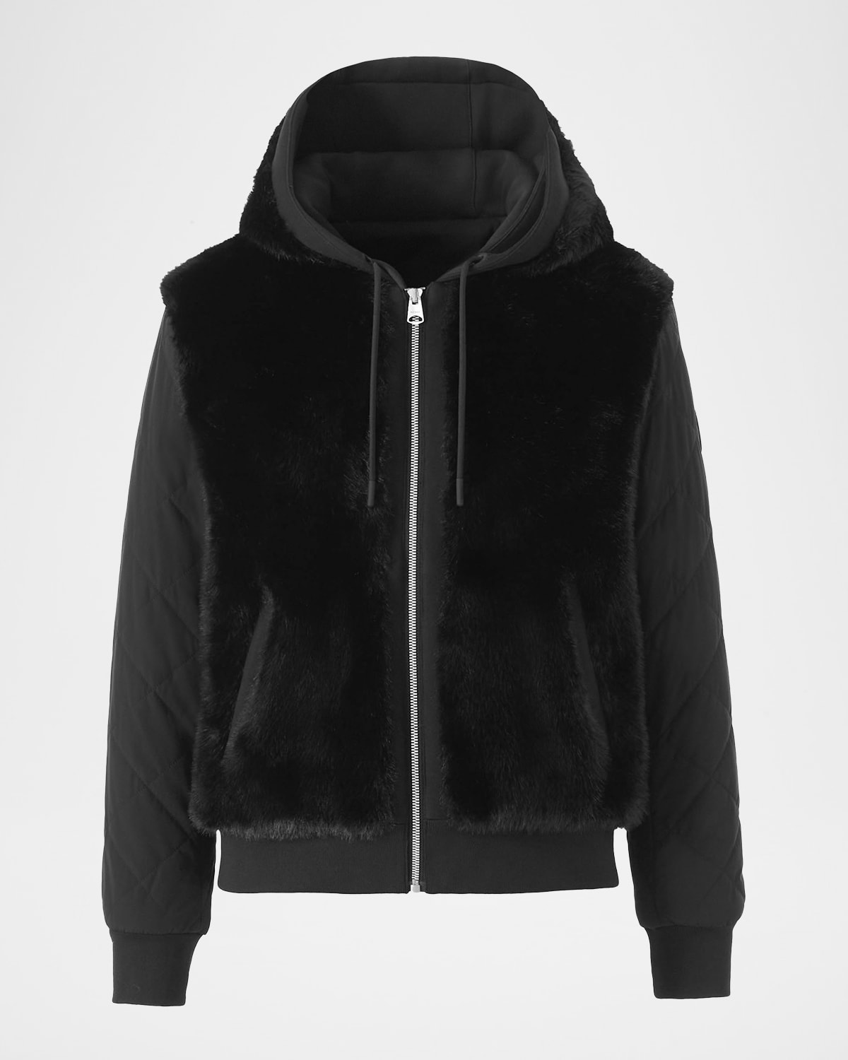 Mackage Gwendal Reversible Hooded Faux-fur Jacket In Black