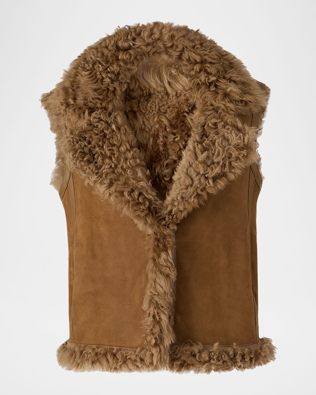 Mackage Kasia Reversible Shearling Leather Vest In Brown