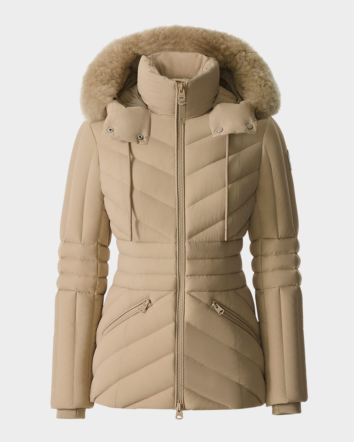 Mackage Nadia-sh Quilted Down Jacket With Detachable Hood In Brown