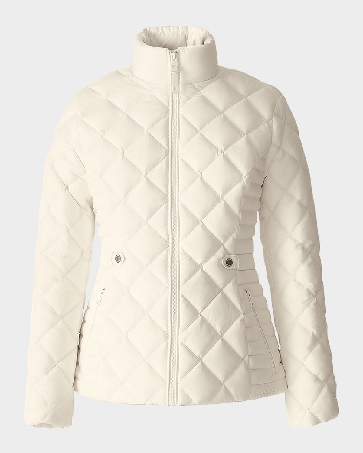 Mackage Vik Diamond-quilted Short Down Jacket In White