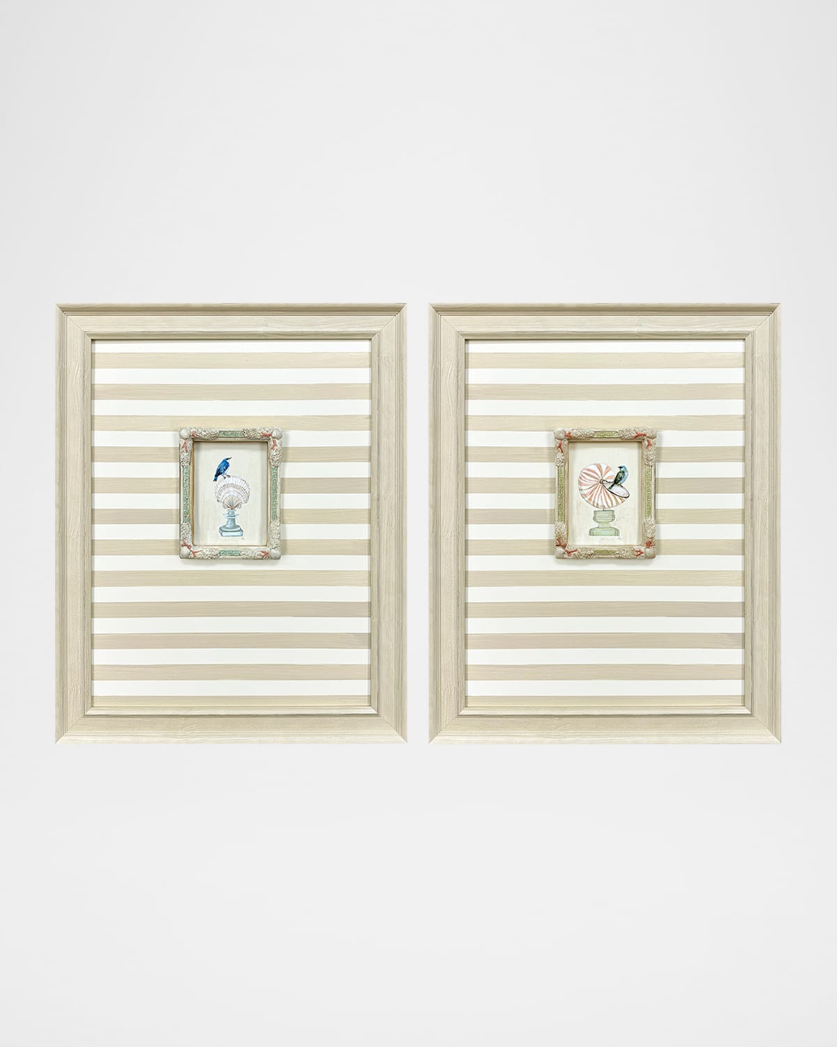 Paragon Decors Underwater Collage I Multi-media Wall Art, Set Of 2 In Neutral