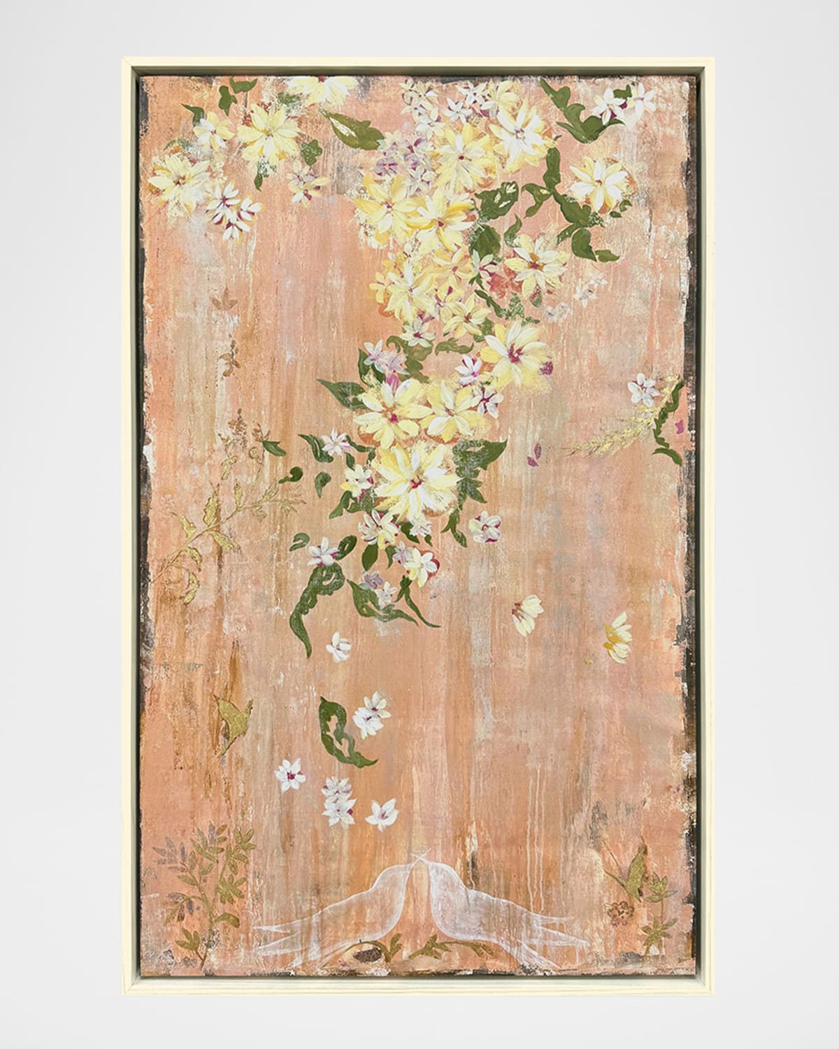 Paragon Decors Love Birds Ii Hand-embellished Giclee By Liz Jardine In Pink