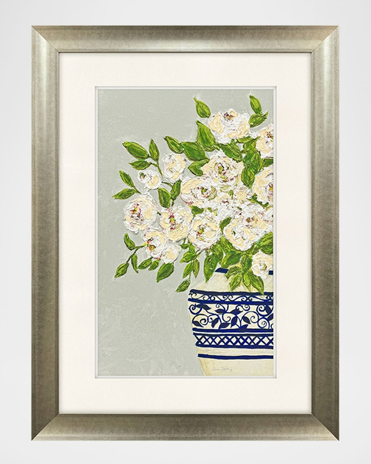 Paragon Decors Floral Balance I Hand-embellished Giclee In Multi