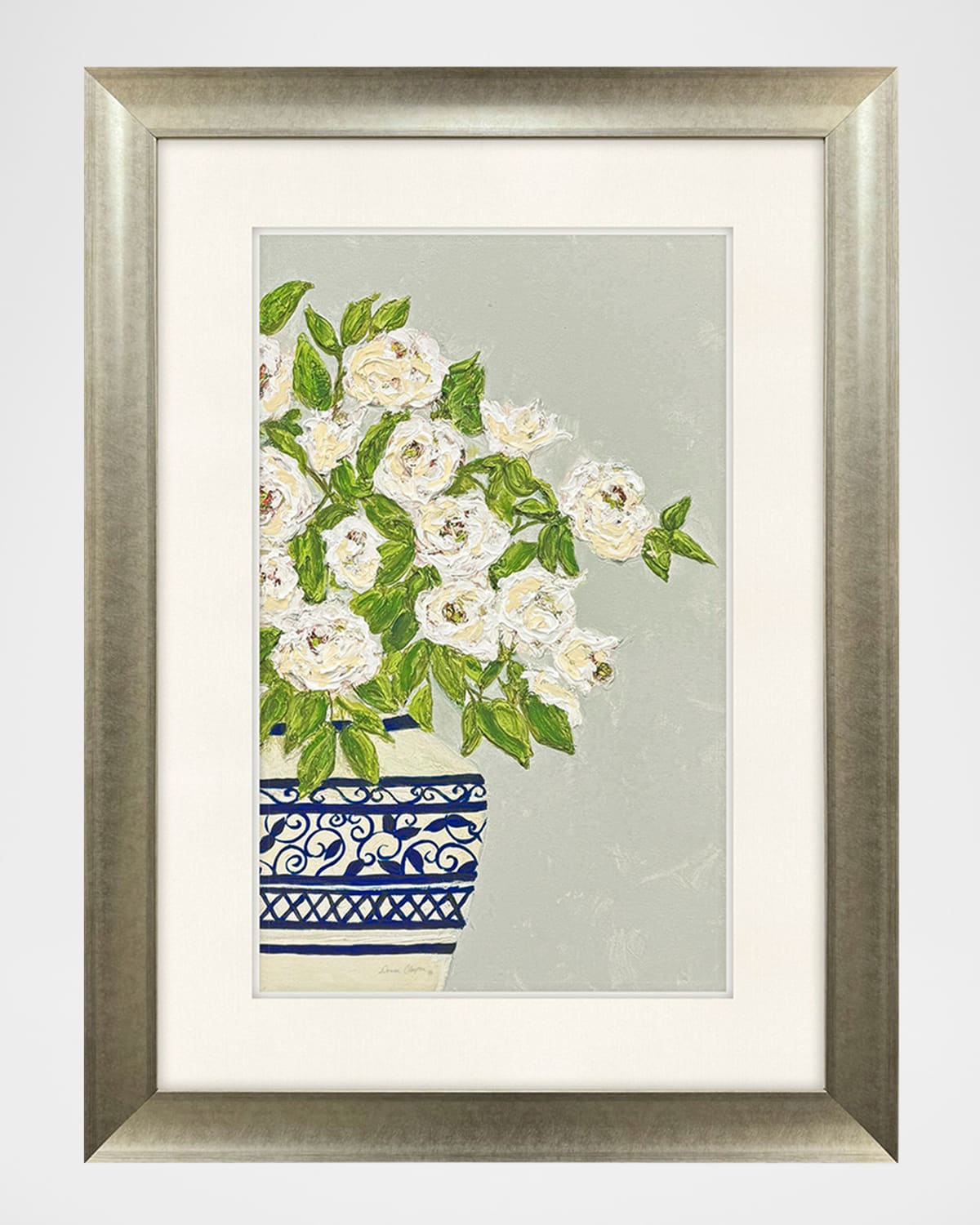 Paragon Decors Floral Balance Ii Hand-embellished Giclee In Multi