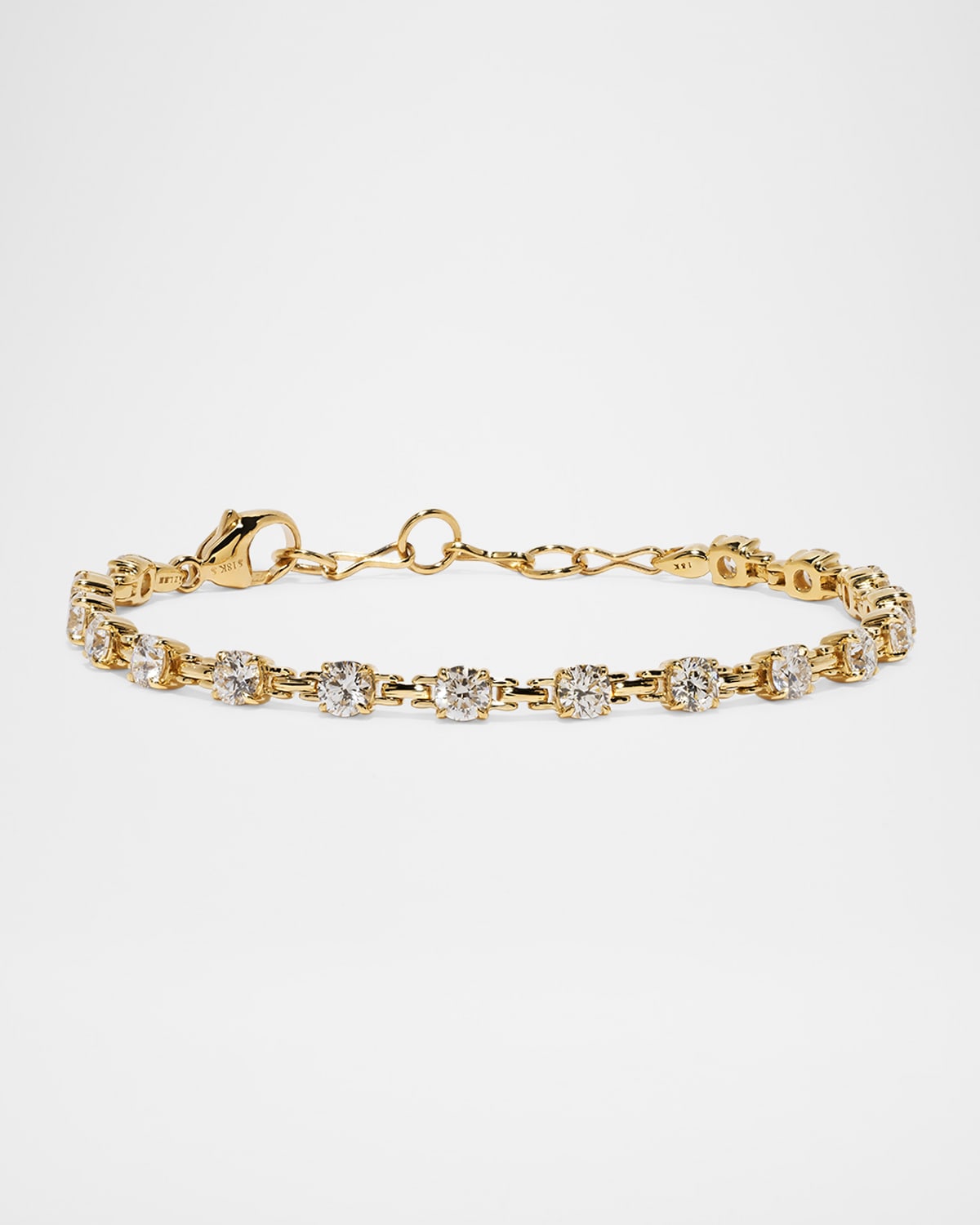 AZLEE 18K Yellow Gold Pirouette Large Diamond Bracelet