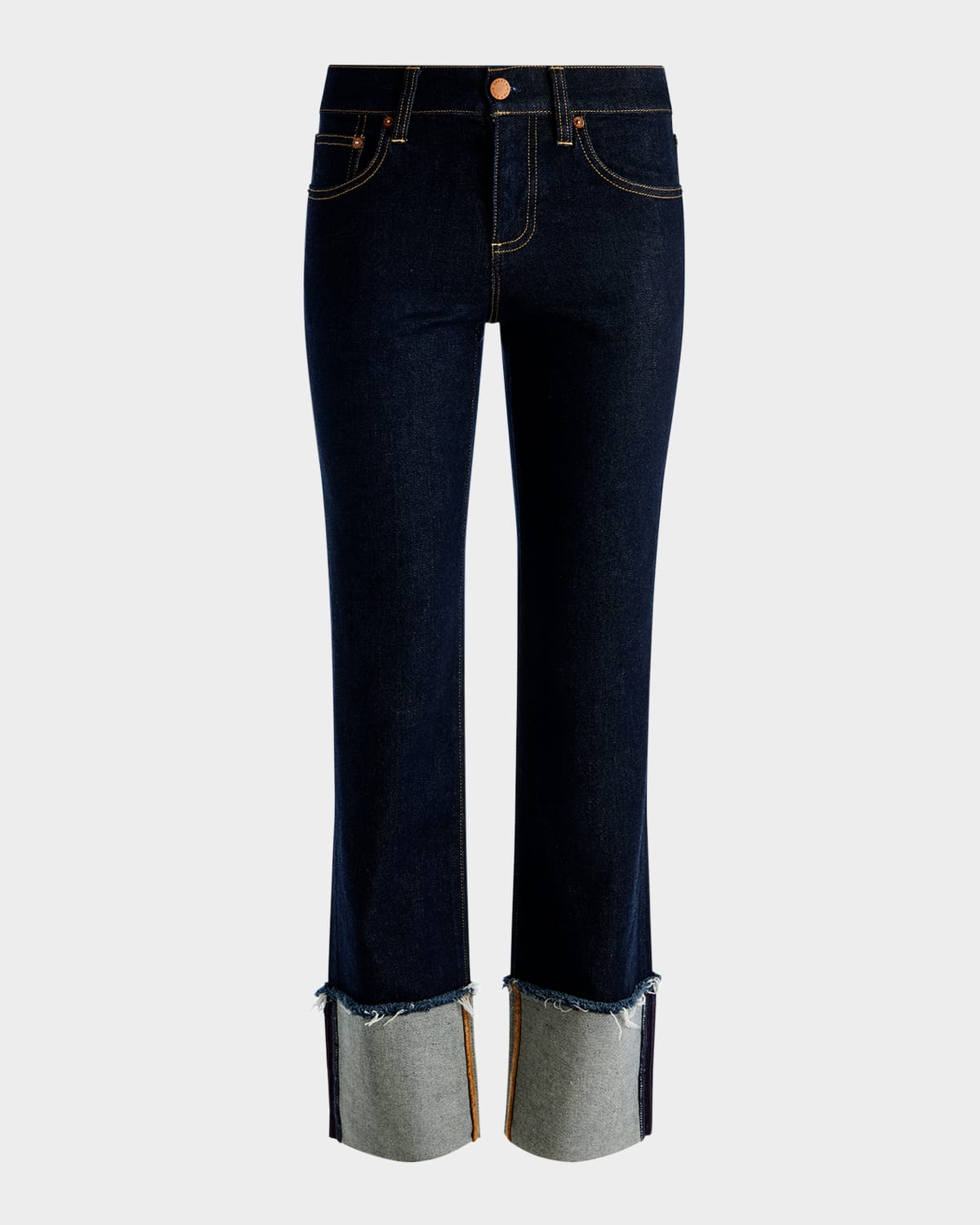 Abilene Ultra Low-Rise Skinny Jeans with Raw Hem Cuffs