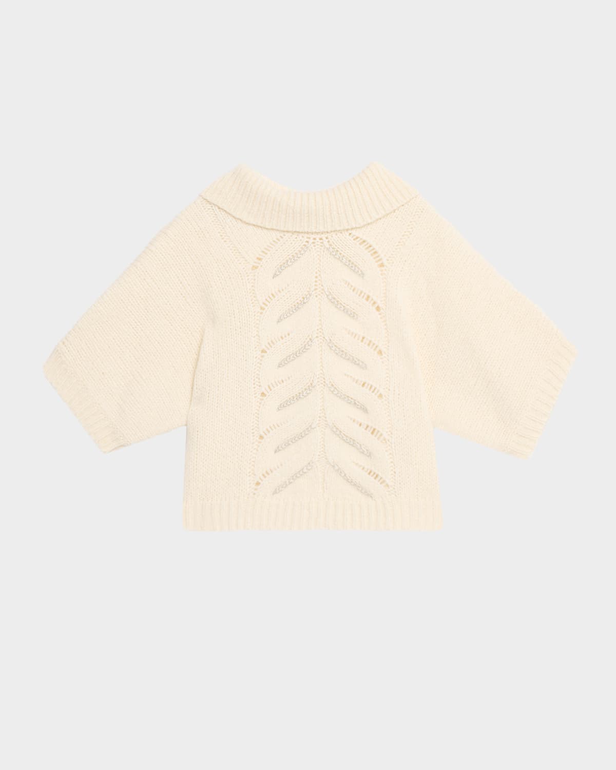 Peserico Alpaca-Blend Punto Luce Cable-Knit Sweater