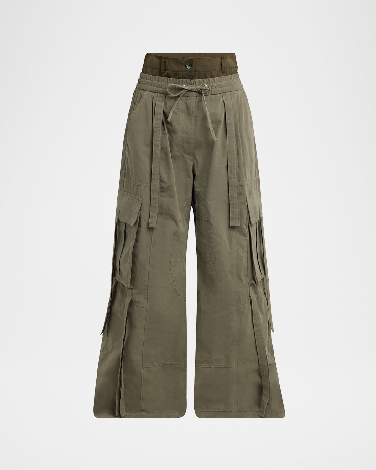 Dolce & Gabbana Dual-waistband Wide-leg Cargo Trousers