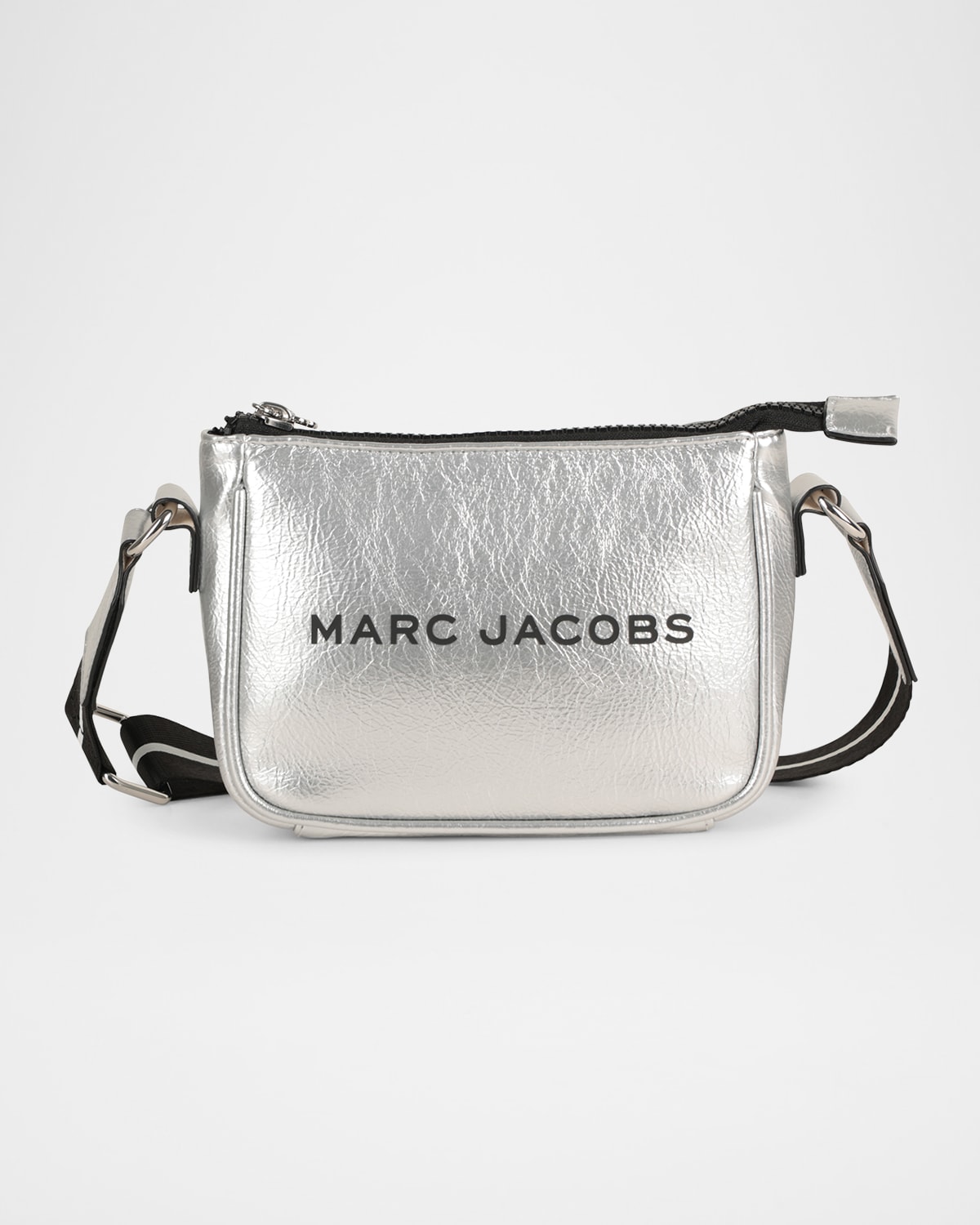 Marc Jacobs Kids' Girl's Crinkled Crossbody Bag In Gray