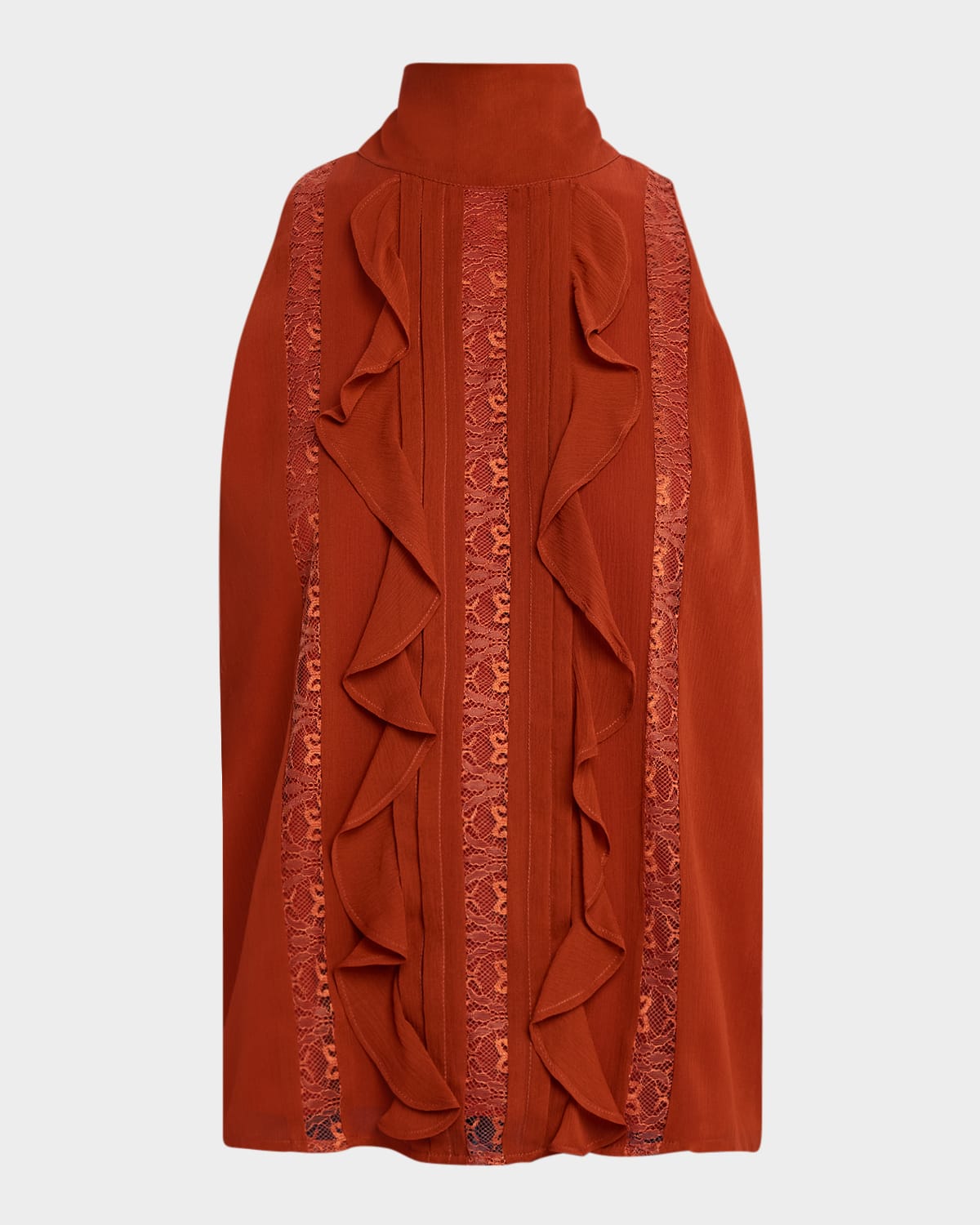 Ramy Brook Christine Halter Blouse In Orange