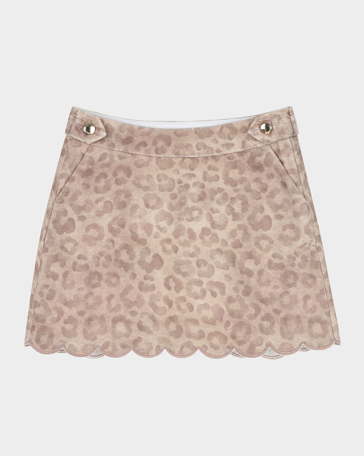 Chloé Leopard-print Scalloped Skirt In Animal Print