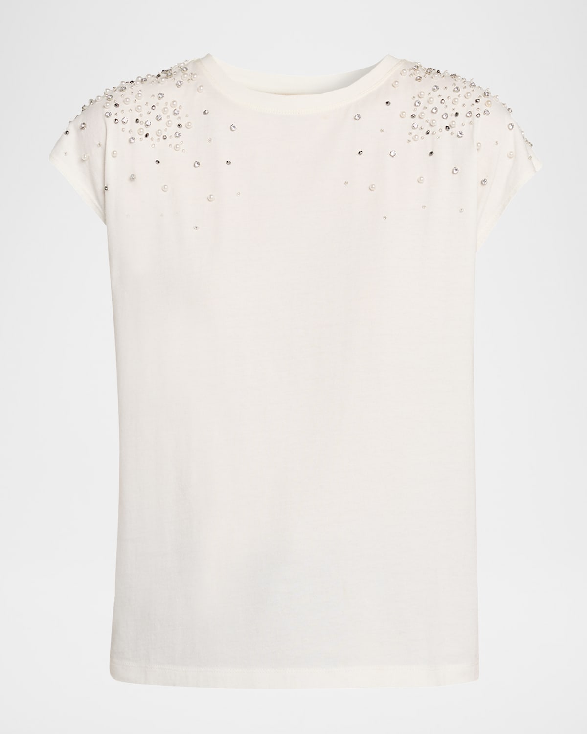 Ramy Brook Amelia Embellished Cap-sleeve Blouse In White