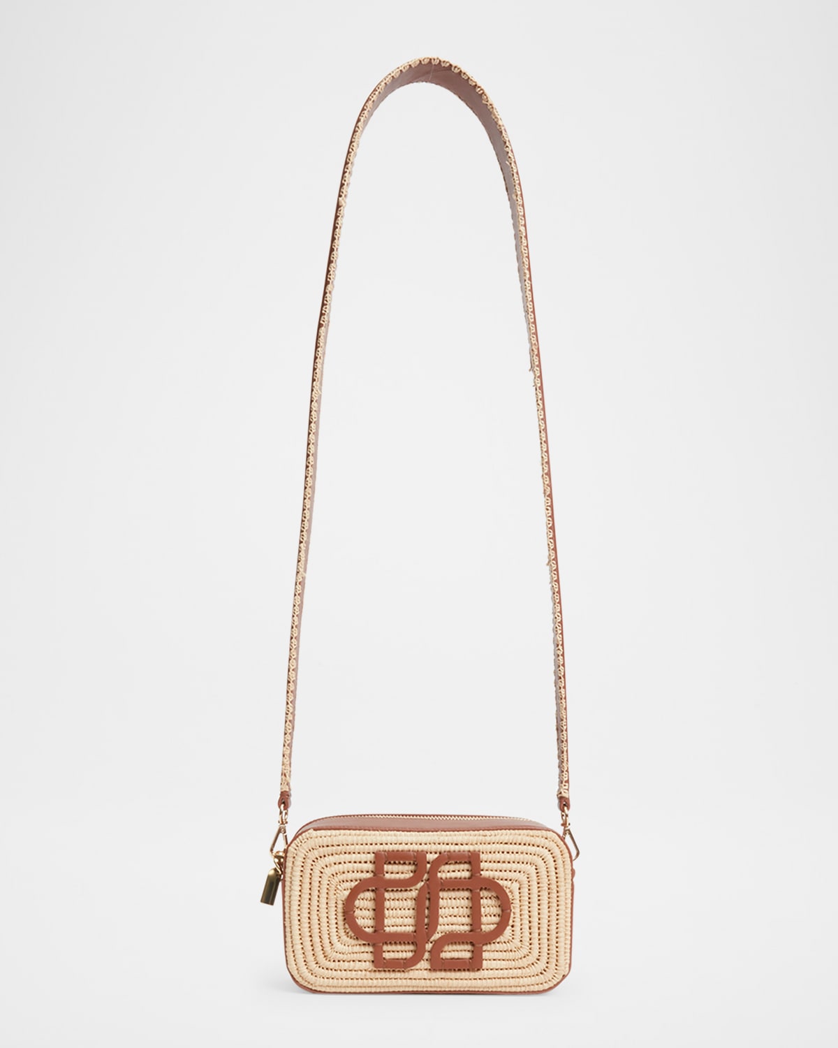 Simkhai Talia Raffia Camera Bag In Brown