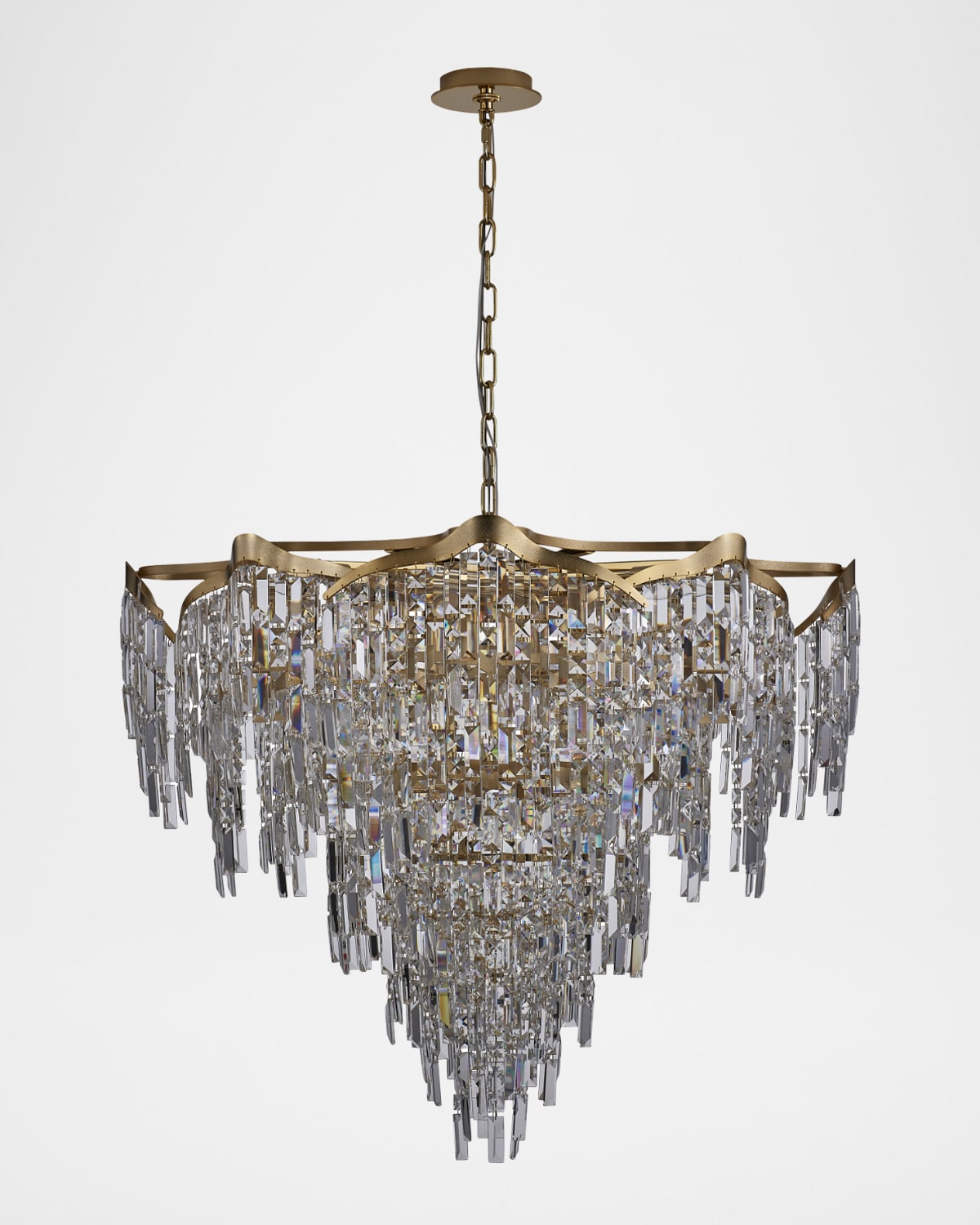 Allegri Crystal By Kalco Lighting Cadere 40" 24-light Crystal Chandelier In Gold