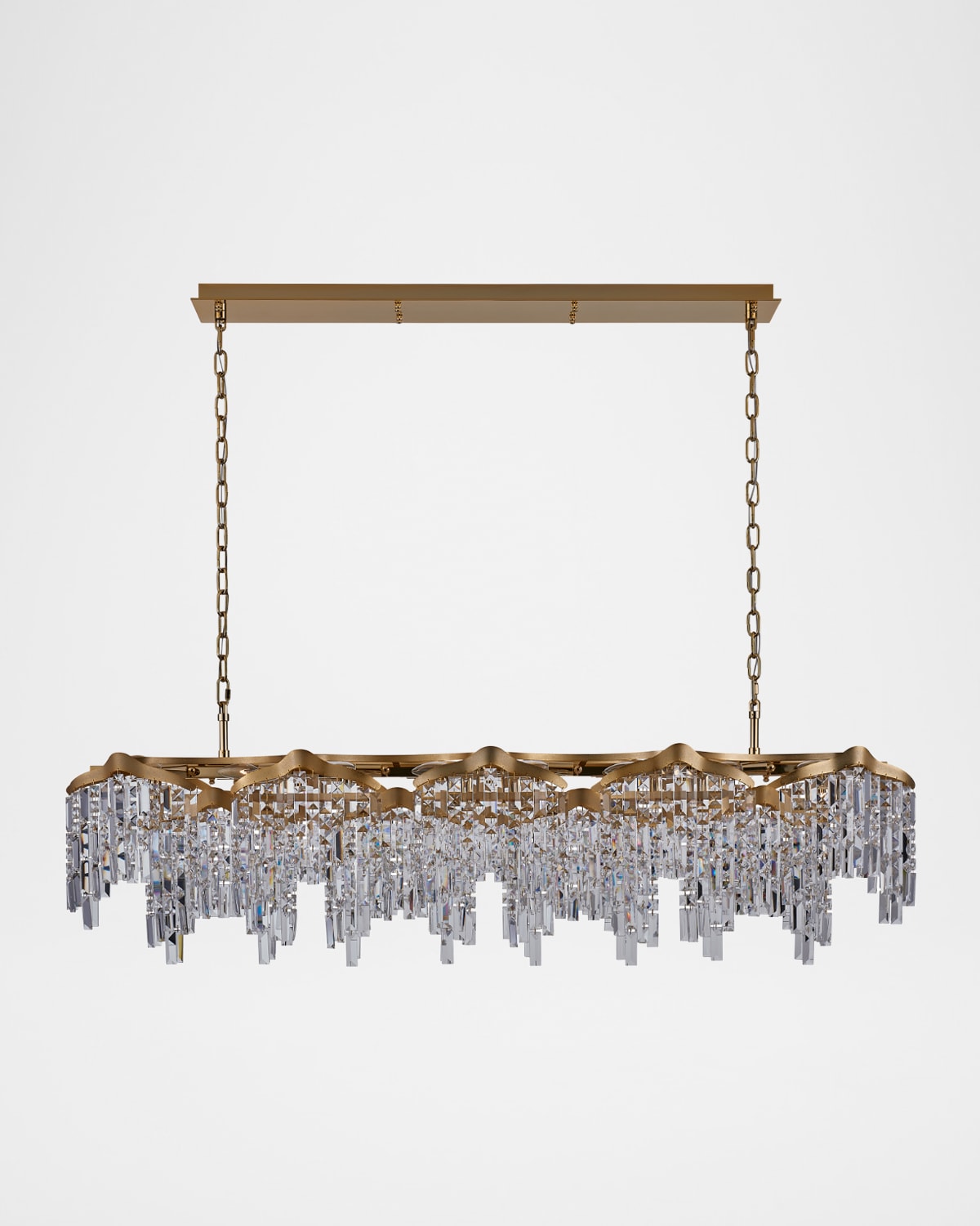 Allegri Crystal By Kalco Lighting Cadere 63" 24-light Crystal Island Light In Gold