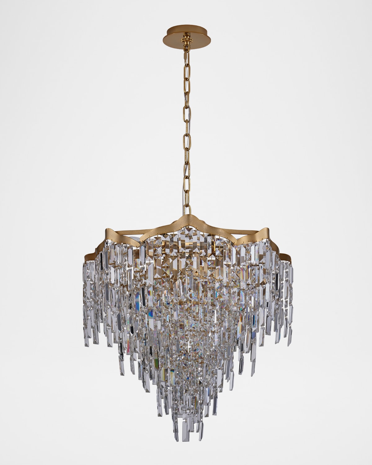 Allegri Crystal By Kalco Lighting Cadere 26" 15-light Crystal Chandelier In Gold