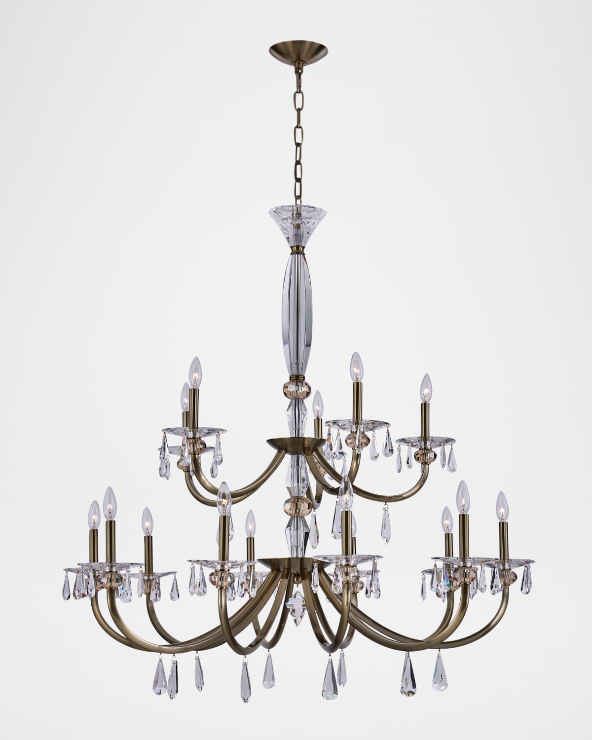 Allegri Crystal By Kalco Lighting Passo 15-light 2-tier Crystal Chandelier, 45"