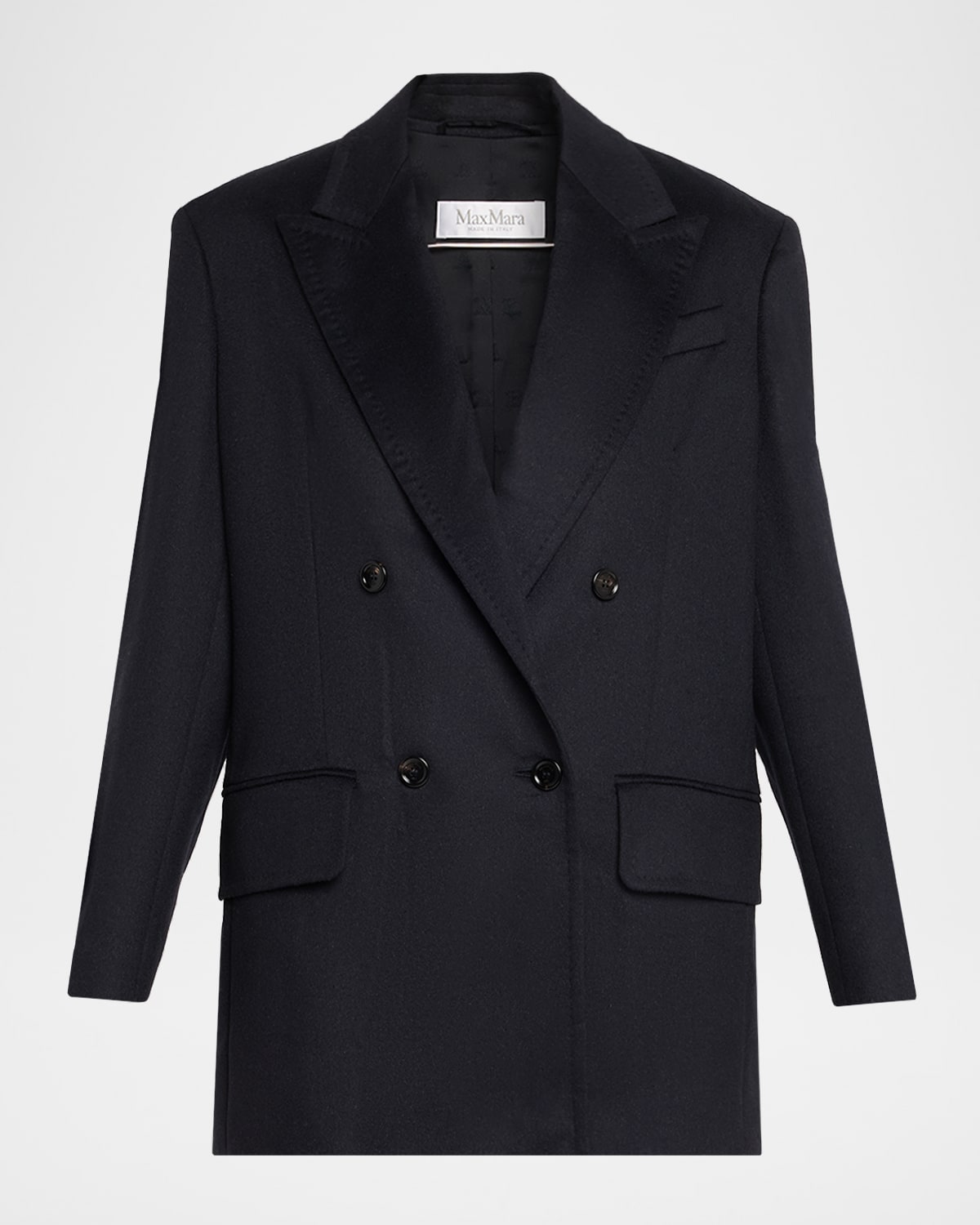Max Mara Olimpia Double-breasted Wool Jacket In Blue