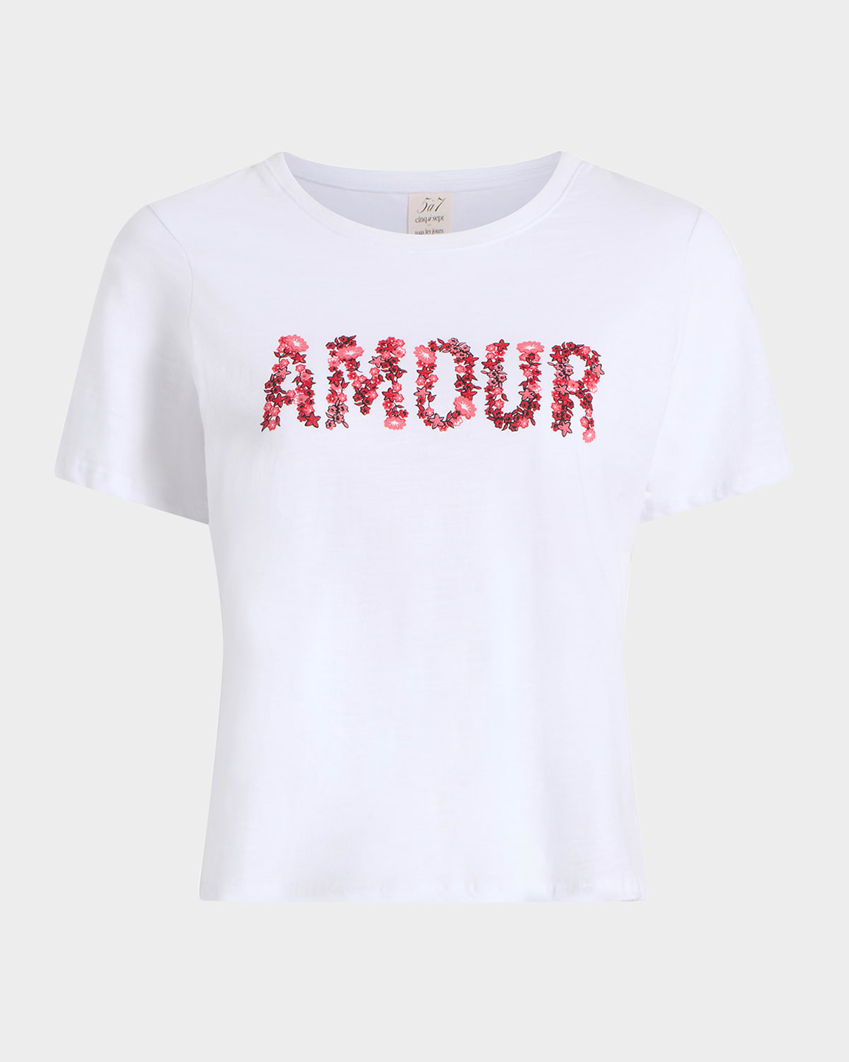 Cinq À Sept Floral Amour Crewneck Tee