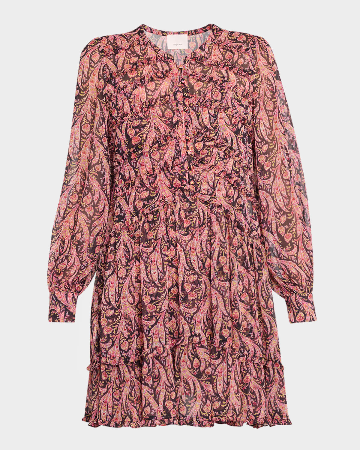 Rivie Long-Sleeve Charming Paisley Dress