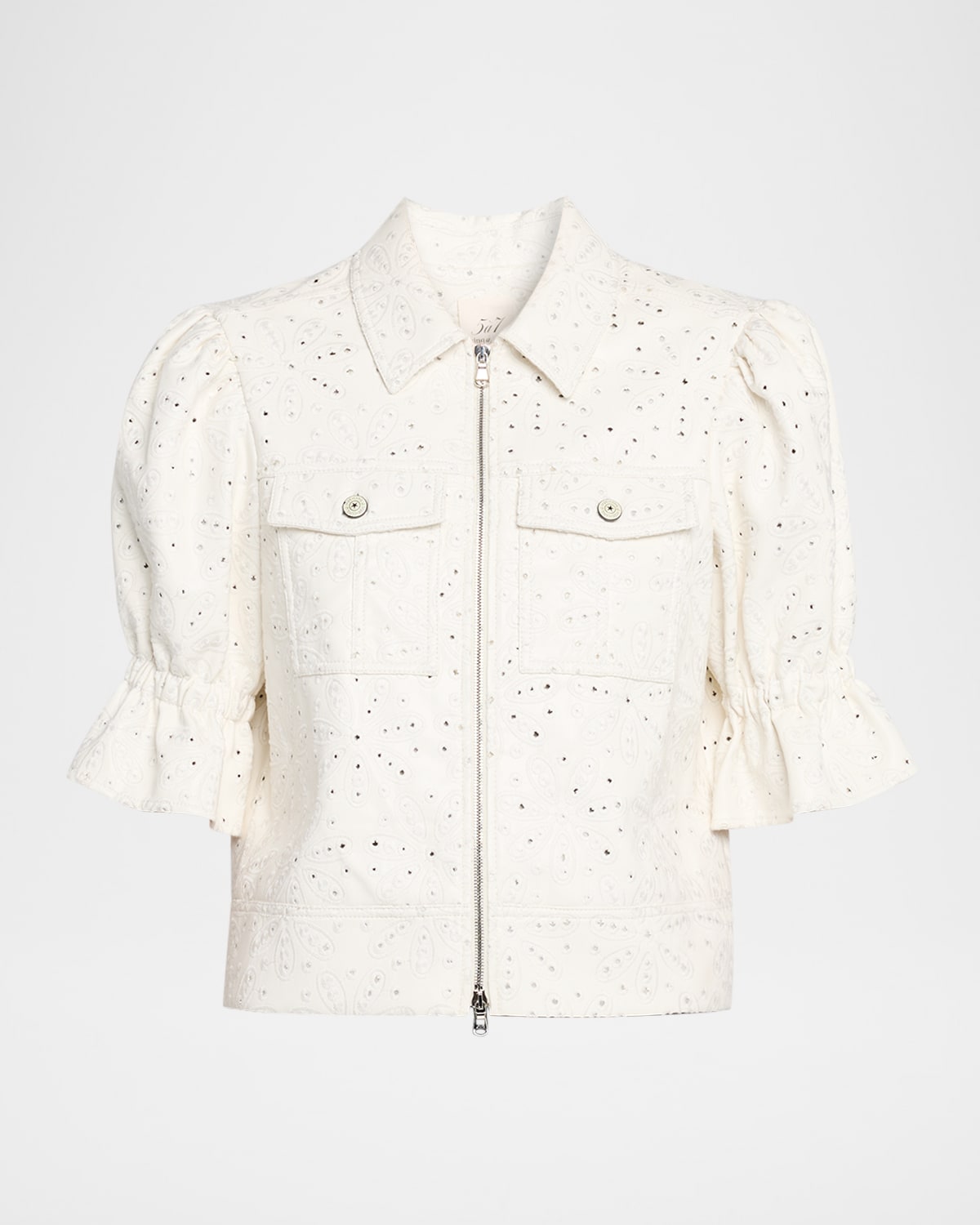 Holly Embroidered Short-Sleeve Jacket