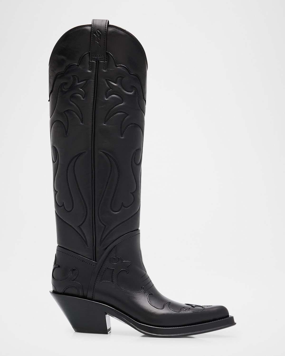 Gabriela Hearst Capitana Leather Western Boots In Black