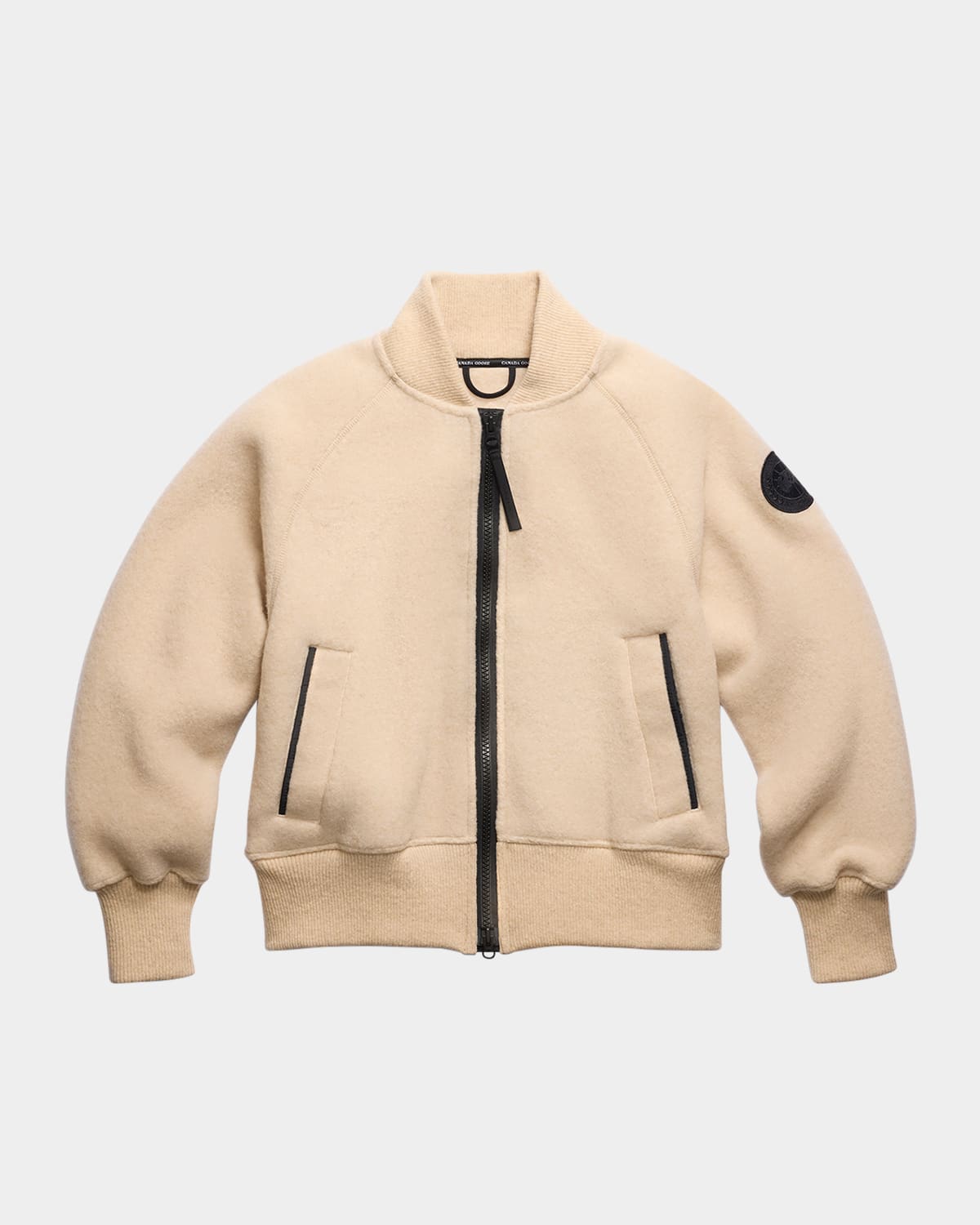 Canada Goose Sierra Fleece Bomber Jacket In Neutral