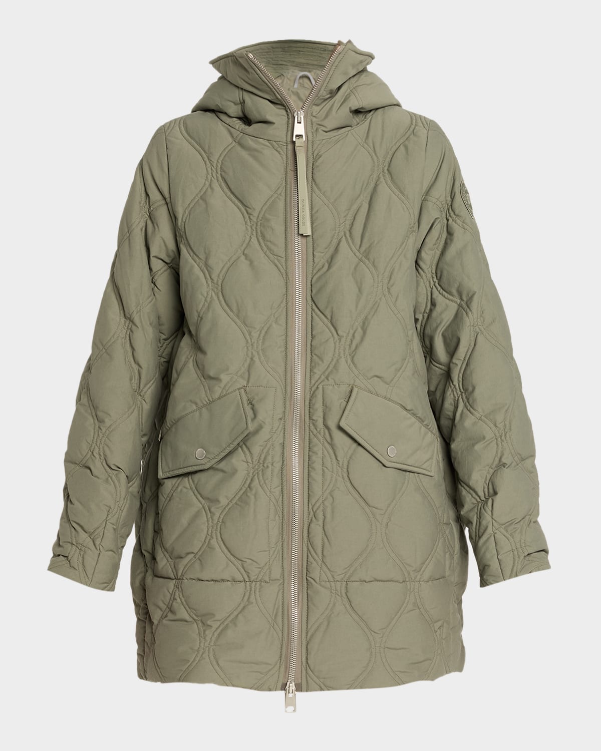 Canada Goose Alessia Hooded Down Quilted Coat In Multi