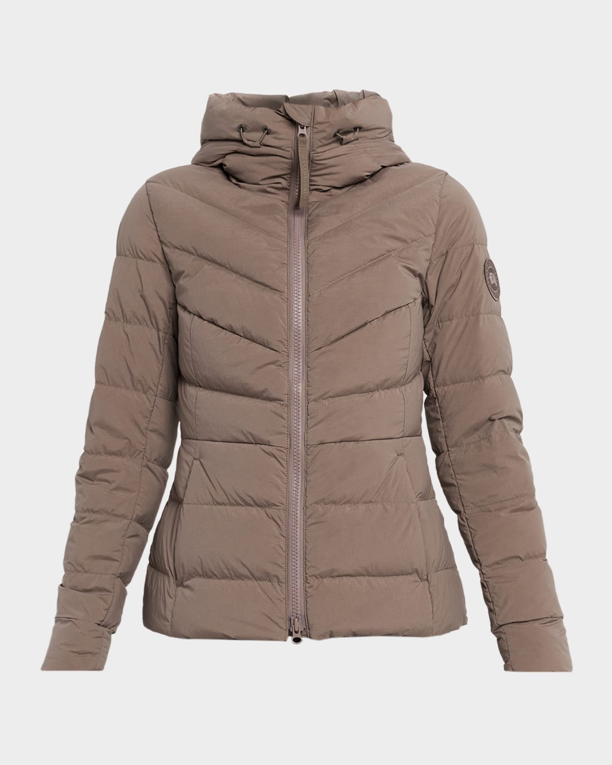 Canada Goose Clair Hooded Down Puffer Jacket In Brown